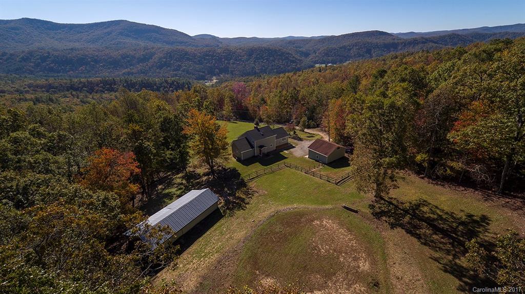 Remarkable equestrian mini farm overlooking Pinnacle Mountain & Dupont State Forest on nearly 12 acres. You will love the spacious open floor plan w/ all amenities on main level.  The spacious kitchen contains stainless appliances, gas range, quartz counter tops & large double sink. Detached two car garage w/ample storage upstairs. 600 sq ft 2 stall barn w/ tack room & large covered area. Approx 3 acres of pasture w/ riding ring. Bring the Horses! Very light restrictions 3 miles from Dupont.