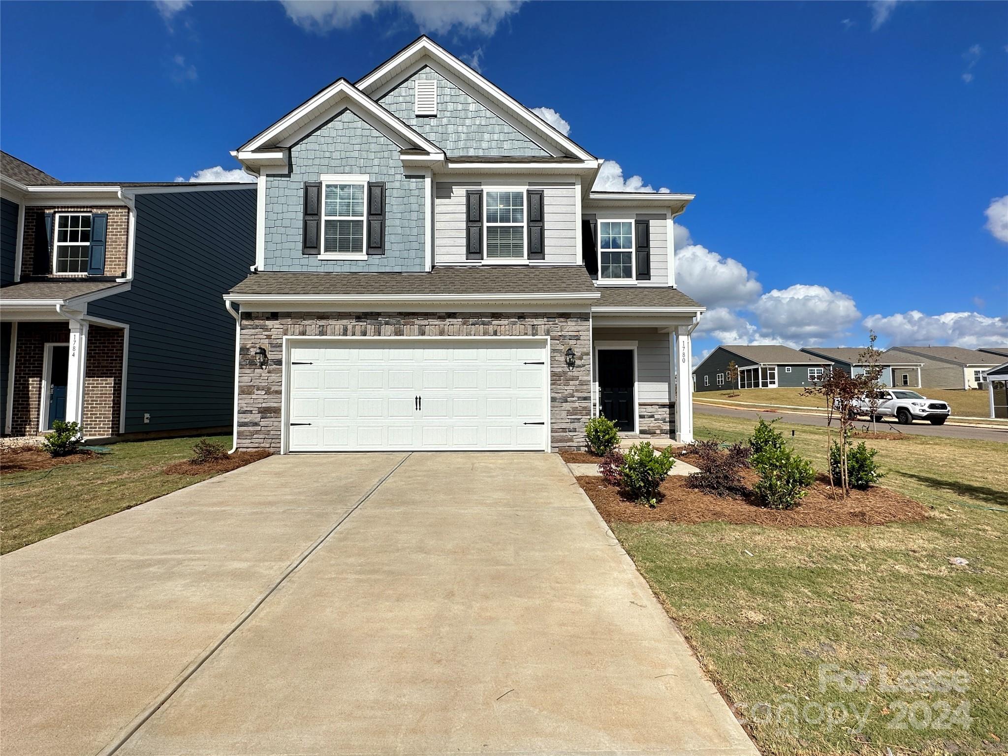 BRAND NEW HOME just waiting for you!  Fantastic 4 bed, 2.5 bath, 2,158 sq. ft. home with a BONUS LOFT and a 2-car garage! A two-story entranceway welcomes you with luxury vinyl flooring that flows into the sunny, open-floorplan featuring a great room and eat-in kitchen. Upgrades include stainless steel appliances, a tile backsplash, quartz countertops and a breakfast bar/ island. Upstairs, you have a spacious loft area, perfect for a family room or office area. Your primary suite features a dual sink vanity, tiled shower and a walk-in closet. Three additional bedrooms with ample closet space share a second full bath.  Enjoy cooking out on the patio in your spacious back yard!