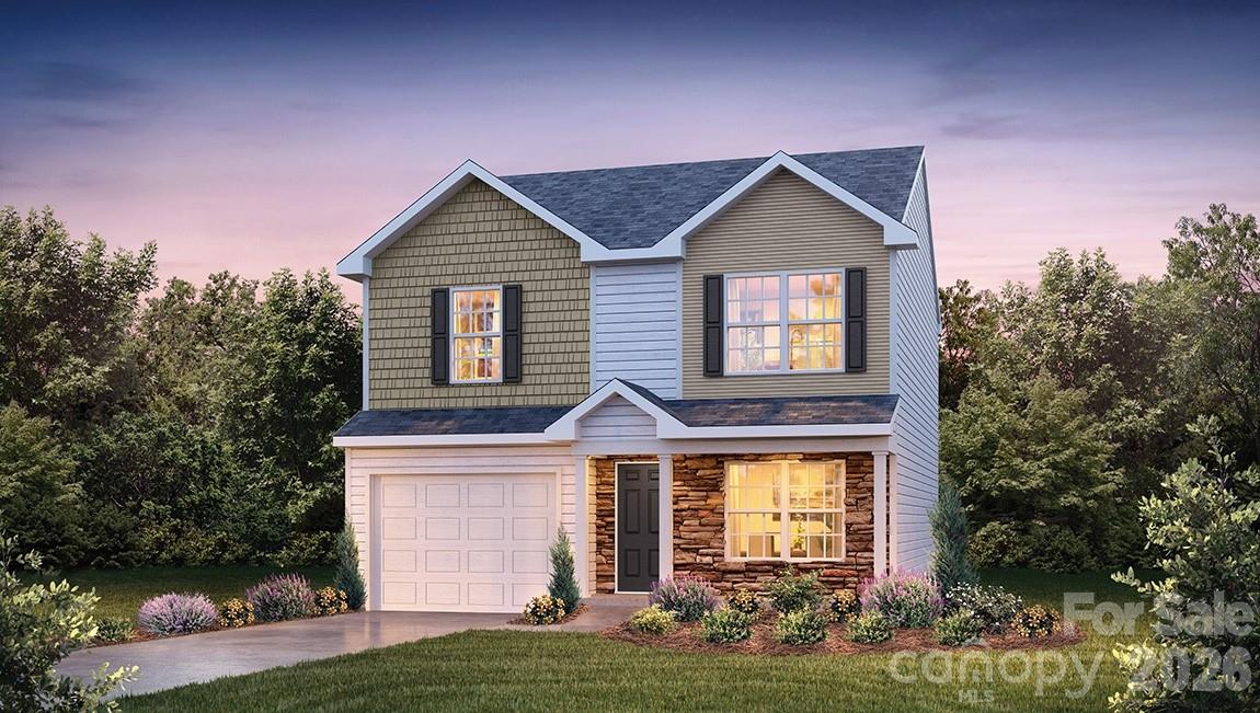 The Brandon is one of our two-story plans featured at Huffman Ridge in Hickory, North Carolina. The spacious and modern two-story home is designed with open concept living in mind. This home features three bedrooms, two and a half bathrooms and a one-car garage.

A stunning great room greets you upon entry, with a cozy fireplace and decorative mantle. At the back of the home is the modern kitchen, equipped with a pantry, stainless steel appliances, and a large breakfast bar, making it perfect for both cooking and entertaining guests.

This home features a primary suite, complete with a large walk-in closet and en suite bathroom featuring dual vanities and a spacious shower. The additional two bedrooms share a full bath that includes dual vanities. The laundry room completes the second floor.

Out back is a patio, perfect for outdoor entertaining or enjoying beautiful weather.

Private and wooded back yard!