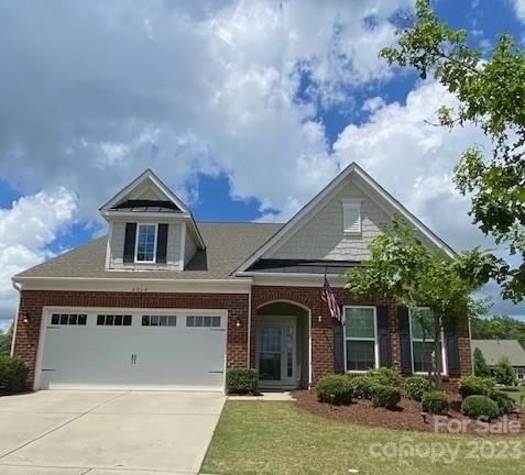 Indian Land area! Move in Ready in 55+ Active Adult Community--so many amenities available NOW! On quiet side street facing a park. Open concept plan-bright & light w/ gourmet kitchen package. Relax on screened porch or shady spot under extended patio's retractable awning. Larger lot- not so close to neighbors! Interior upgrades feature: wood floors, moldings, blinds, light colored cabinets, pullouts, granite counters, oversized island, pendant lights, gas cook top, double oven & pantry, tile floors in full baths. King sized Primary Suite, sitting area. Bath w/ double vanities, tiled shower w/ bench & grab bars, roomy walk in closet. On demand water heater. Split BR plan-2 more BRs with good sized closets & shared full bath. TREE TOPS is Gated w/ Guard house/security, Year Round Activity Director, events, amphitheater, Clubhouse w/ gym, pool, Lake w/ walking trails, kayak/canoe, activity cabins, pickle/tennis/bocce ball courts, dog park. Near Indian Land shopping, dining, medical & NC.