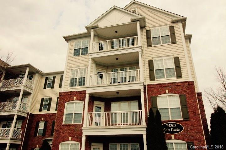 Luxury condo  in gated community w/three bedrooms and  2 baths. Completely renovated located on the 4th floor. Beautiful open floor plan with split bedrooms. New renovations to include: hardwoods in living and dining area, new GE stove/oven,Samsung DW, GE Washer & Dryer, granite countertops in kitchen with new backsplash behind sink,garbage disposer,sink,carpets, neutral paint, blinds on all windows, microwave. New flooring in laundry and foyer. Secured parking. Walk to Ballantyne Village.