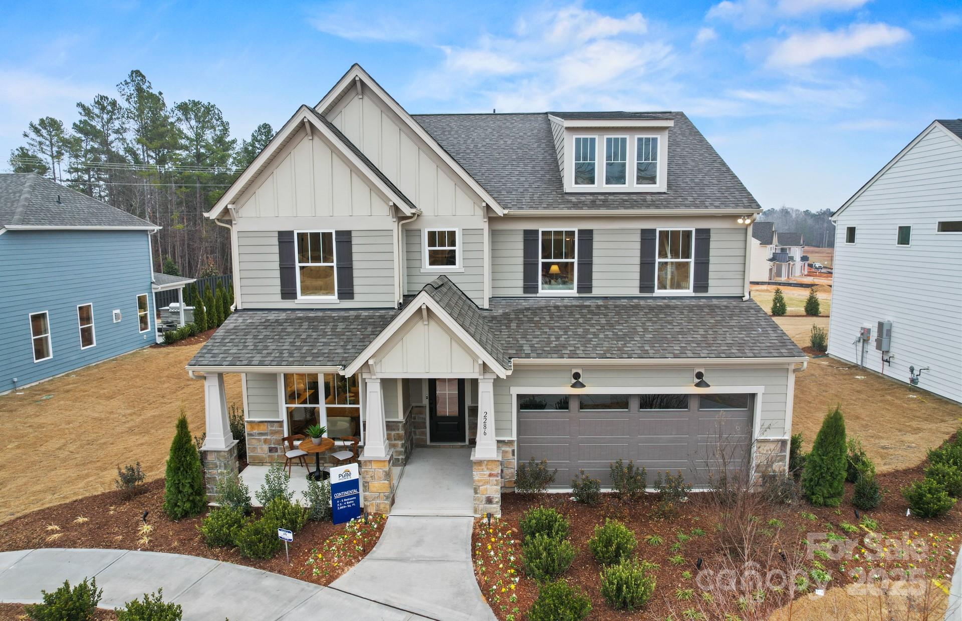 New Construction Home ready October 2025 in Brand New Kinsdale Community in Indian Land!  All included List Price includes any current sales incentives as shown on our website, call for details.  Our popular Continental Floor Plan offers beautifully curated selections and incredible structural features such as an inviting Guest Bedroom with Full Bathroom on the main floor, Dining Room and Covered Lanai. This open floor plan will not disappoint with the spacious Gathering Room and magnificent Gourmet Kitchen with gas appliances.  Upstairs features an open Loft, plus 3 secondary bedrooms and 2 full bathrooms; Owner's Bedroom and Bathroom with walk-in shower.  All upgrades and options have been selected.  Visit us at our sales center, in the community, to learn more about this and other incredible homes in tranquil Kinsdale. HOA fees include High-Speed Internet/Cable and private trash collection. All Photos are representative only, not of this home.