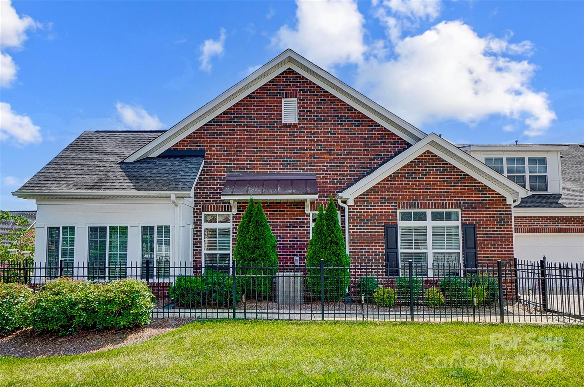 Beautiful patio home located in the desirable community of Augusta Place at Laurel Creek. Modern kitchen  with lovely granite countertops, open to the dining area and great room for easy entertaining and family get togethers. Bright & cheery four seasons room to relax, read or favorite hobbies. Home also has a nice flex room that could be a study, den, or even an extra BR. Large primary with walk in closet and en suite bathroom. A 2nd BR & full bath on main level along with a spacious laundry room that has an extra large storage closet. Lots of space for guests to stay upstairs in the huge bonus/bedroom with full bath, large storage closets, and zoned HVAC for maximum energy efficiency and comfort. Community offers tennis, pickleball, walking trails, outdoor pool, clubhouse and exercise room. Enjoy maintenance free living in this peaceful community that is close to restaurants, shopping, medical facilities, 77 & all that Charlotte has to offer. Don't miss this great opportunity!