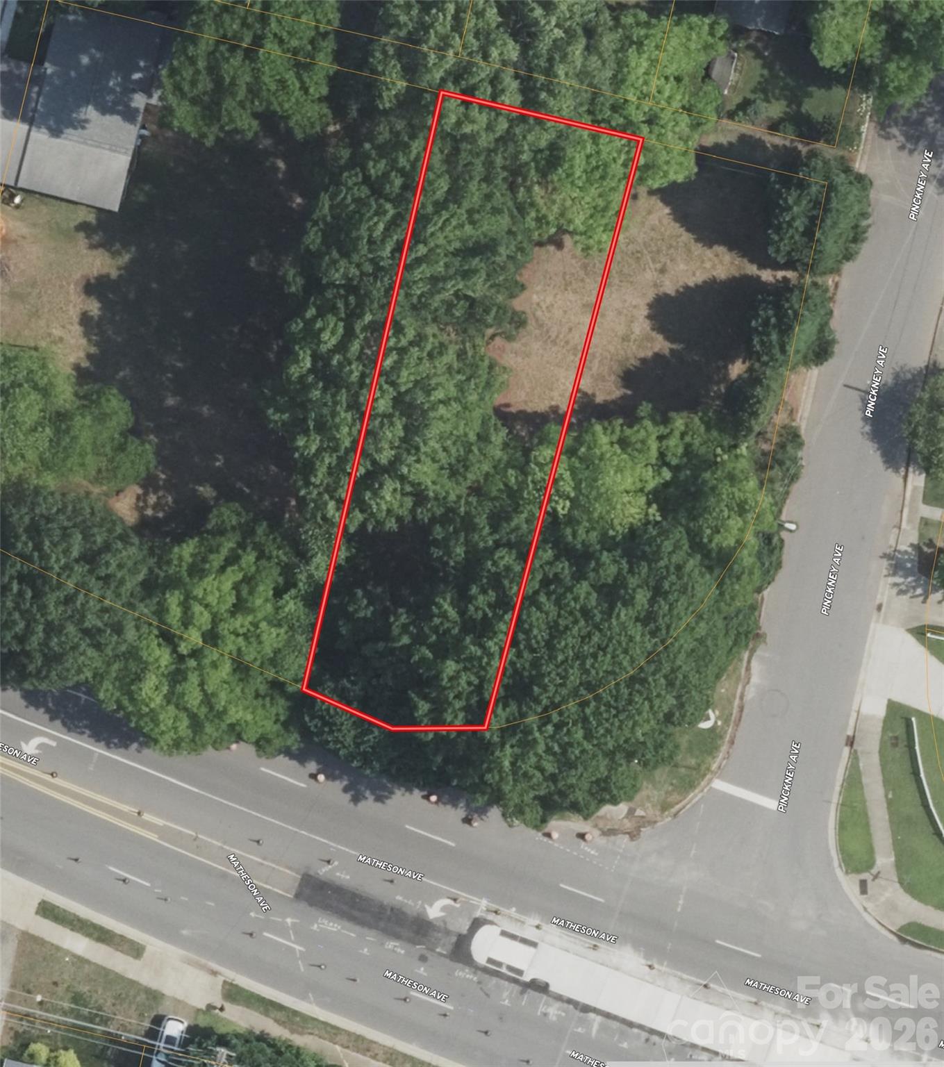 Homesite for sale in NoDa area of Charlotte within walking distance to the light rail station and all the amenities of the NoDa area.  This homesite is on Matheson Avenue in popular area of Charlotte where buyer/builders are buying older homes and tearing them down and building beauiful new homes.  This homesite is level and easy to build on.  The lot does have a public alley access right of way along the back of the lot for this lot and  neighboring lots.  Per Charlotte Water, water/sewer is available at the street but new owner will have to pay tap fees.  Total combined cost for water/sewer taps is approximately $17,340.  There are 4 additional lots for sale next door.  This is a great opportunity to own a lot in the NoDa area without having to tear down a home to start building.