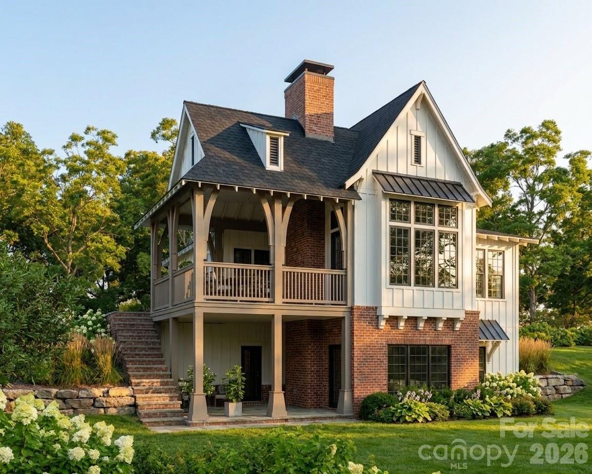 BALMRAL COTTAGE
Drawing inspiration from the timeless charm of the Scottish Highlands, Balmoral Cottage embodies rustic grandeur and quiet sophistication. The natural stone façade, accented with textured pebble dash and rich timber beams, evokes the enduring beauty of English country manors — a home both grounded in tradition and alive with modern comfort.

At 2,295 square feet, this three-bedroom, three-and-a-half-bath retreat unfolds across two levels of graceful living. The main level welcomes with airy, open gathering spaces that flow naturally to the screened outdoor living porch, perfect for evening fires or morning tea. Below, a recreation suite and lake-side porch extend the home’s livable charm — a seamless blend of luxury and leisure.

Balmoral Cottage is not merely a residence; it is a retreat — a place where stone meets sunlight, and every detail whispers of heritage, warmth, and the enduring art of home.

“Subject to final plat approval by the Town of Black Mountain. Seller reserves the right to create, retain, or grant easements affecting the subject property. CCR to be recorded prior to closing.” 

AN EXCLUSIVE FRUSTERIO DESIGN - CREATED IN PARTNERSHIP WITH STAG BROOK COTTAGES TO CELEBRATE CRAFTSMANSHIP, SOPHISTICATION, AND LEGACY IN EVERY DETAIL.

STAG BROOK COTTAGES is a curated collection of manor-sized English-inspired cottages where timeless architecture meets modern craftsmanship, located right outside of Asheville, in Black Mountain, NC. Nestled in a tranquil setting surrounded by nature, each cottage is thoughtfully designed to reflect the charm of old-world England while embracing today’s comforts and conveniences. From distinctive façades and handcrafted details to an inviting sense of community, Stag Brook Cottages offers a place not merely to live - but to belong.

- Artist’s rendering. Final design, finishes, and details may vary. 
- All information to be verified by buyer.
- Optional elevator upgrade available on select cottages.