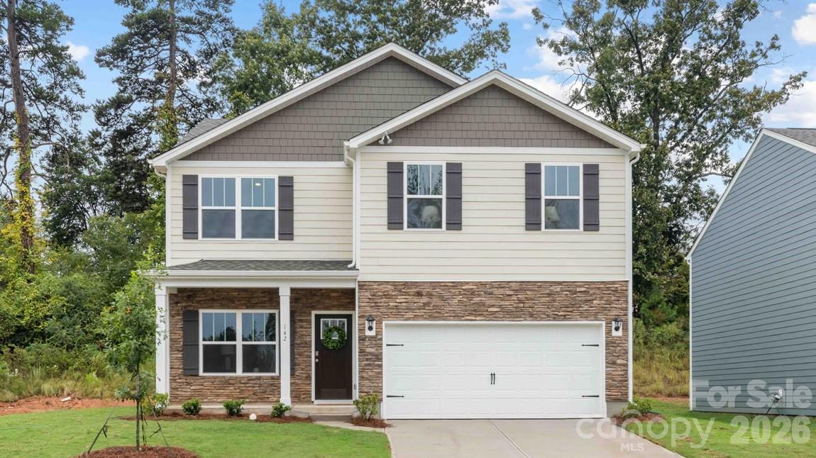 NEW CONSTRUCTION!  Welcome to Reedy Creek! Conveniently located with easy access to I-485. The Popular Belhaven floor plan is a spacious 2 story 4 BR/2.5 BA home. With open concept living/dining/kitchen. Soft close cabinets and stainless-steel whirlpool appliances. Gas fireplace in living room. Flex room downstairs can be used as a study or formal dining. Lots of storage throughout the home. Great size guest rooms. Large Primary suite. Walk-in shower, double vanity, and walk-in closet.