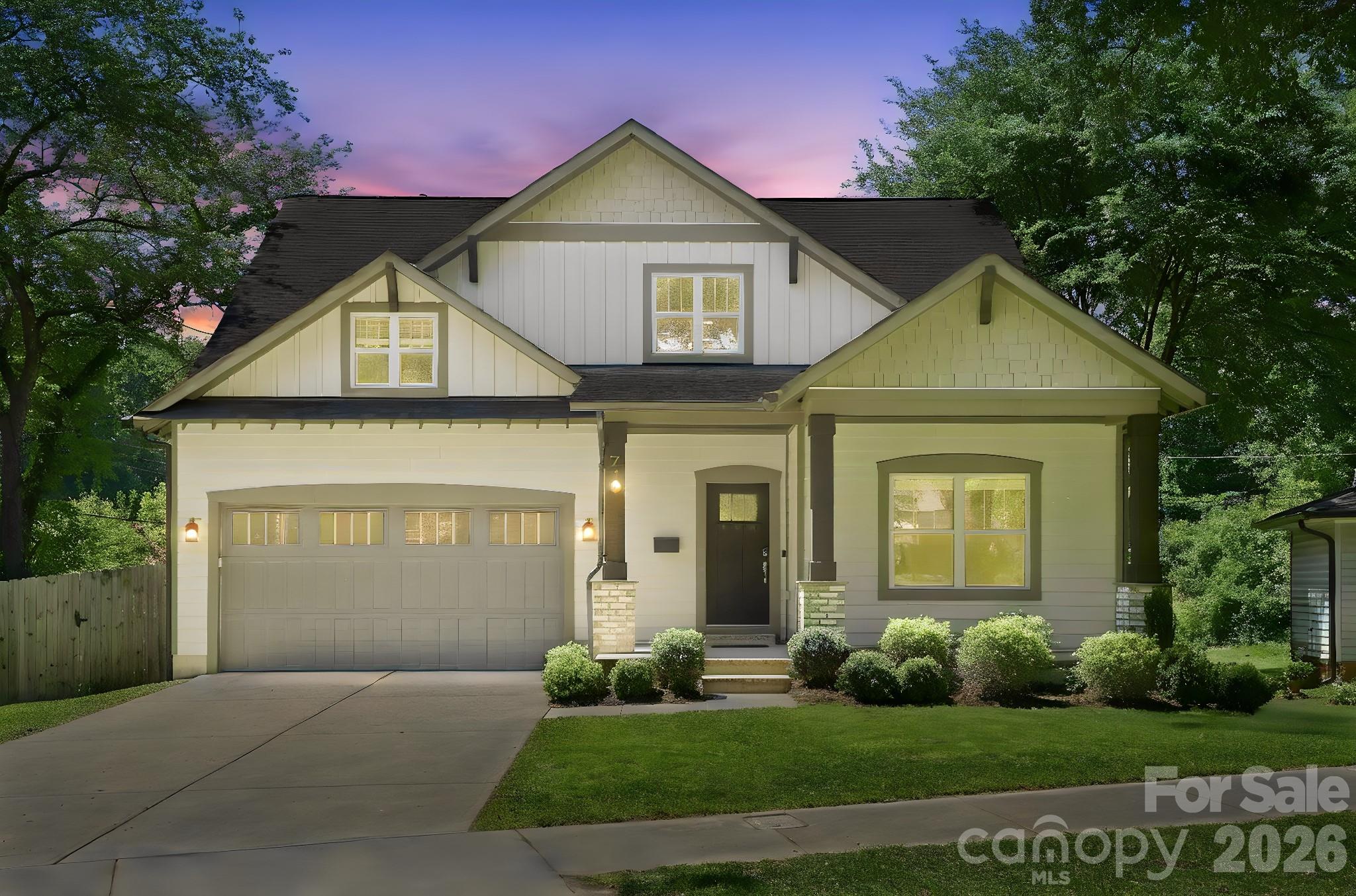 Experience the perfect blend of modern craftsmanship and historic charm in this stunning 4-bedroom, 3.5-bath Arts & Crafts-inspired home, built in 2020 and nestled on a fenced lot in Charlotte's sought-after Historic West End. Offering breathtaking views of Uptown Charlotte and surrounded by mature trees and natural beauty, this home provides a peaceful retreat just minutes from Stewart Creek Greenway and outdoor recreation.

Inside, you'll find beautiful hardwood floors throughout the main living areas, an open and inviting floor plan, and thoughtfully designed spaces ideal for both everyday living and entertaining. The premier primary suite serves as a private sanctuary, featuring a spa-like bath with an impressive soaking tub designed for ultimate relaxation. All appliances convey, making this home truly move-in ready.

Located in one of Charlotte's most culturally rich and historic communities, the West End is known for its strong sense of neighborhood pride, vibrant arts scene, locally owned businesses, community events, and convenient access to Uptown. Enjoy the unique combination of urban accessibility, historic character, and natural surroundings that make this area one of Charlotte's most desirable places to call home.

Don't miss this opportunity to own a modern home in a community that celebrates both its heritage and its future.