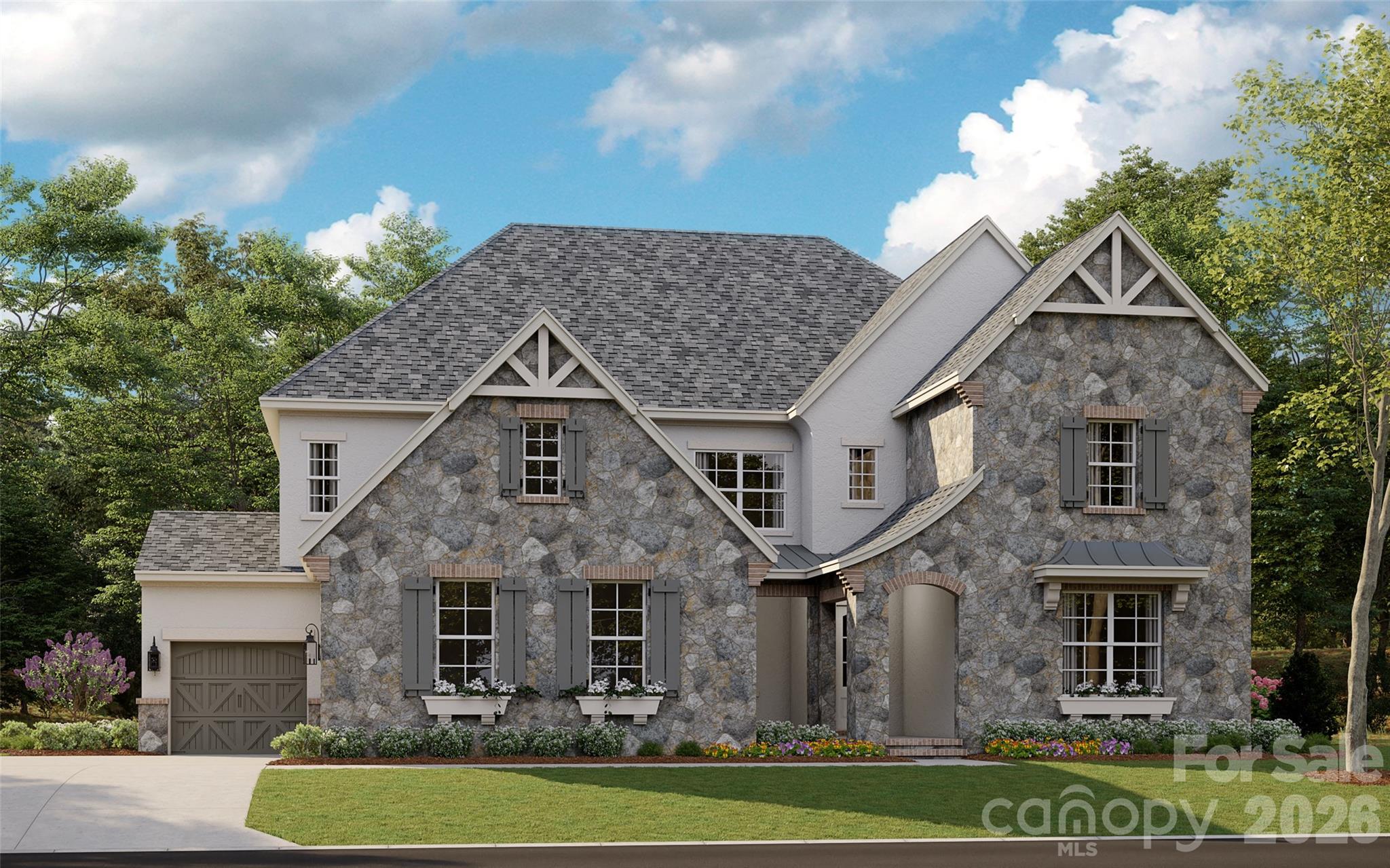 This is a proposed Napa, French Cottage, offering a primary bedroom and guest suite on the main level, with 4 bedrooms with Ensuite baths and a Bonus Room upstairs.  Enclave at Carrington is an exclusive community in one of South Charlotte’s most desirable locations that blends serenity and convenience, offering a rare opportunity to build your dream home in a quiet, private setting while staying close to everything you love about South Charlotte – world-class shopping, fine dining, miles of greenway trails, and beautiful parks. Minutes from Stonecrest, Ballantyne, SouthPark, Arboretum, Waverly, and Rea Farms!