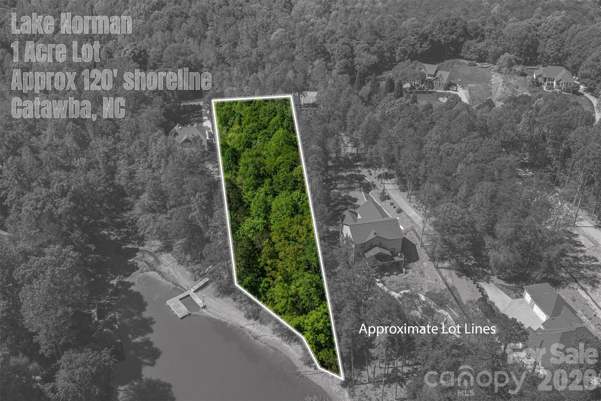 Lake Front Living WAITING FOR YOU!  Ever dreamed of having your own slice of Lake Norman?  Your chance is finally here.  Welcome to Long Bay where tasteful new construction is happening and where the lake lots are LARGE!  7854 Long Bay includes an ENTIRE acre of land as well as approximately 120' of shoreline.  Per the initial plat there are no restrictions on the ability to build a dock but Lake Services through Duke Energy handles all dock permitting so buyer would want to confirm with Lake Services on the type, size and ability to build a dock.  Currently wooded you have the ability to leave trees to keep a privacy barrier when building your dream home.  The gentle slope allows for an easy walk down to the lakefront compared to many other lots in this area.  Don't delay, come see this property today and be ready for summer fun on Lake Norman!

Also to note due to drought, Lake Norman is not at full pond yet.  That typically occurs in May when there is no drought per Duke Energy however this year we are still waiting on some much needed rain.  The lake is up a foot from the time these pictures were taken and should be approximately 2-3 ft higher on average by this time of year.  It is best you come see the lake view in person.