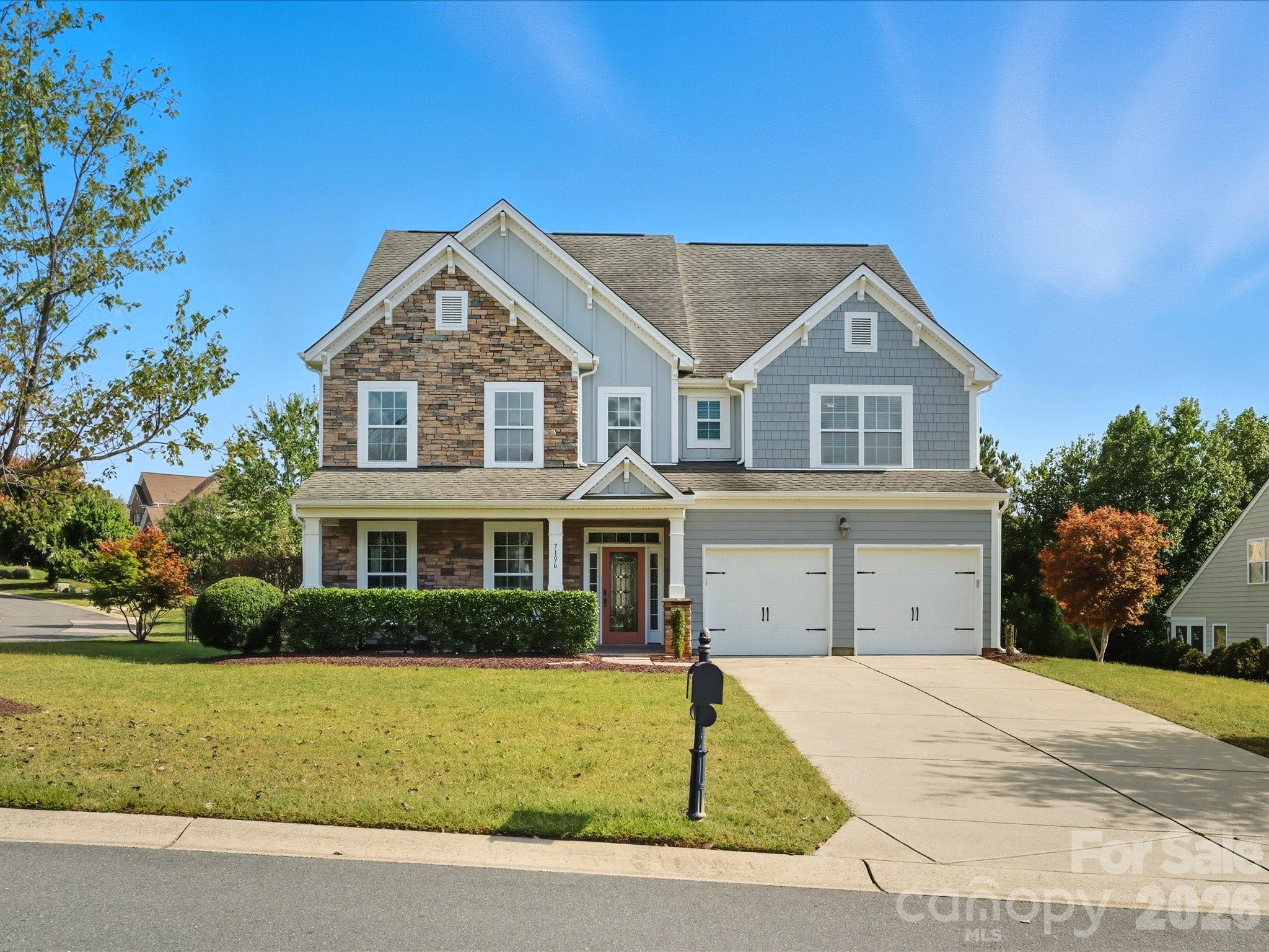 This stunning home offers all the space you need plus a gorgeous heated pool perfect for year-round outdoor living! The two-story living room is flooded with natural light and can flex as an office, playroom, or second great room. A formal dining room with tray ceiling connects to the beautiful white kitchen featuring granite counters, tile backsplash, gas cooktop, island, and window sink overlooking the yard. The spacious breakfast area and morning room open to the large great room with gas fireplace and sliding doors leading to the pool deck—ideal for entertaining! Guest room on main could serve as an office. Upstairs, the primary suite offers two walk-in closets and a spa-like bath with garden tub and separate shower. The third floor includes a loft plus two additional bedrooms and a full bath. There is room for everyone! Spacious, fenced corner lot offers plenty of room for outdoor fun. Other updates include: 3 Rheem Heat pumps with matching air handles (2021), Navien 210A Tankless Water Heater (2021), Nest Thermostats, Air Scrubbers on 1st and 2nd Floor units. The pool is 13,000 gallon concrete heated pool with pebble tech finish (Anthony & Sylvan(2023) and concrete patio (2023). Truly move-in ready with modern updates throughout! Seller offering allowance towards landscaping around pool.