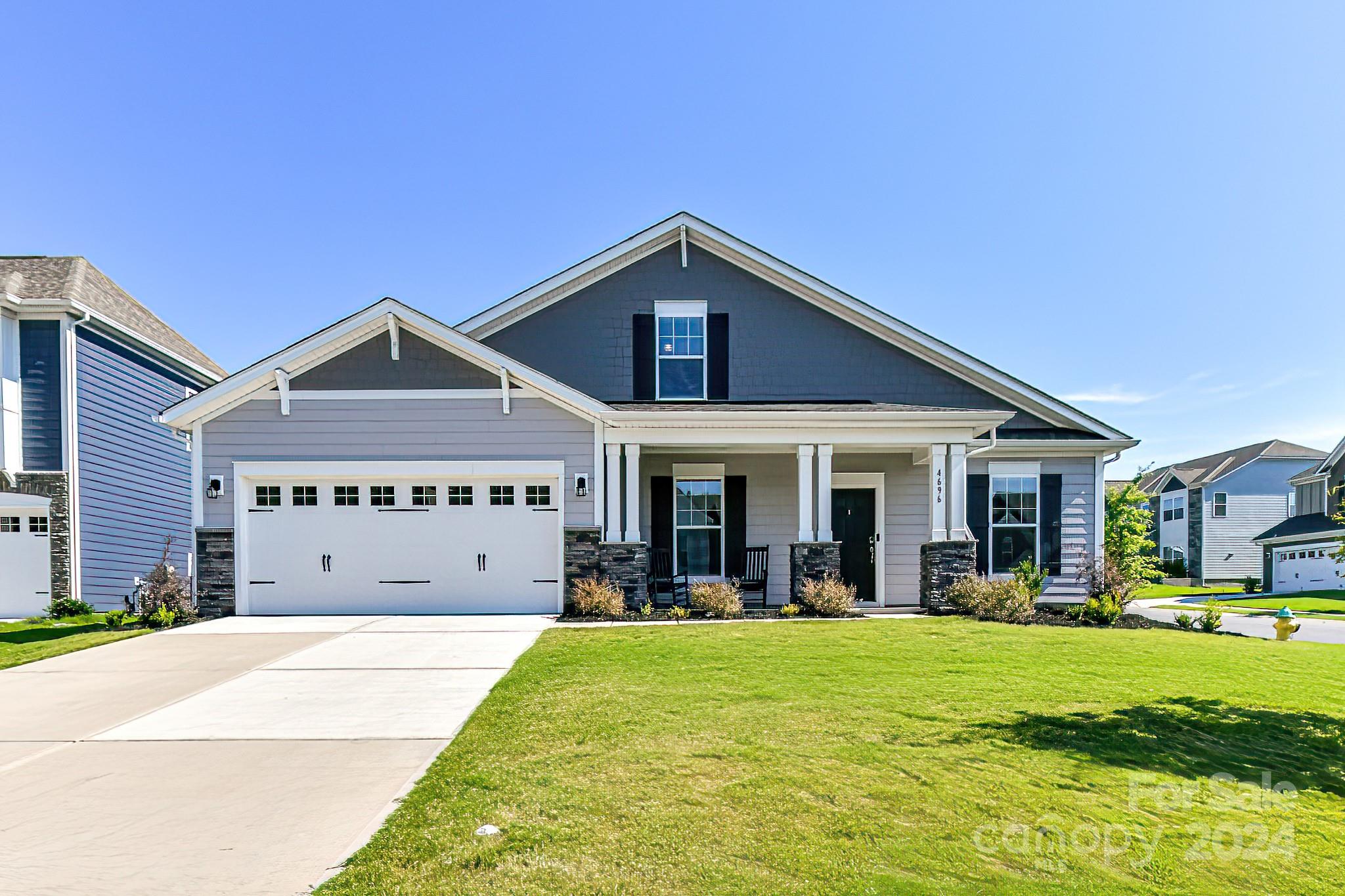 Immaculate, highly optioned ranch style floorplan with a second-floor bonus and guest suite.  An impressive Gourmet kitchen that features "Top Tier" Alpine Cabinetry w the upper stacked upgrade, farm-house sink, smart faucet and 5-burner gas cooktop & hood system that accompanies the vibrant Calcatta quartz island and tons of counter space.  The private office, formal dining room and open floorplan is sure to impress!  Primary suite features a spa-like bathroom with oversized frameless shower, dual shower heads and large walk-in closet.  Amazing outdoor patio w gas line hook up, travertine tile and covered porch.  Community amenities include an outdoor pool, clubhouse, & playground. Minutes to Ballantyne with shopping, restaurants, and entertainment!