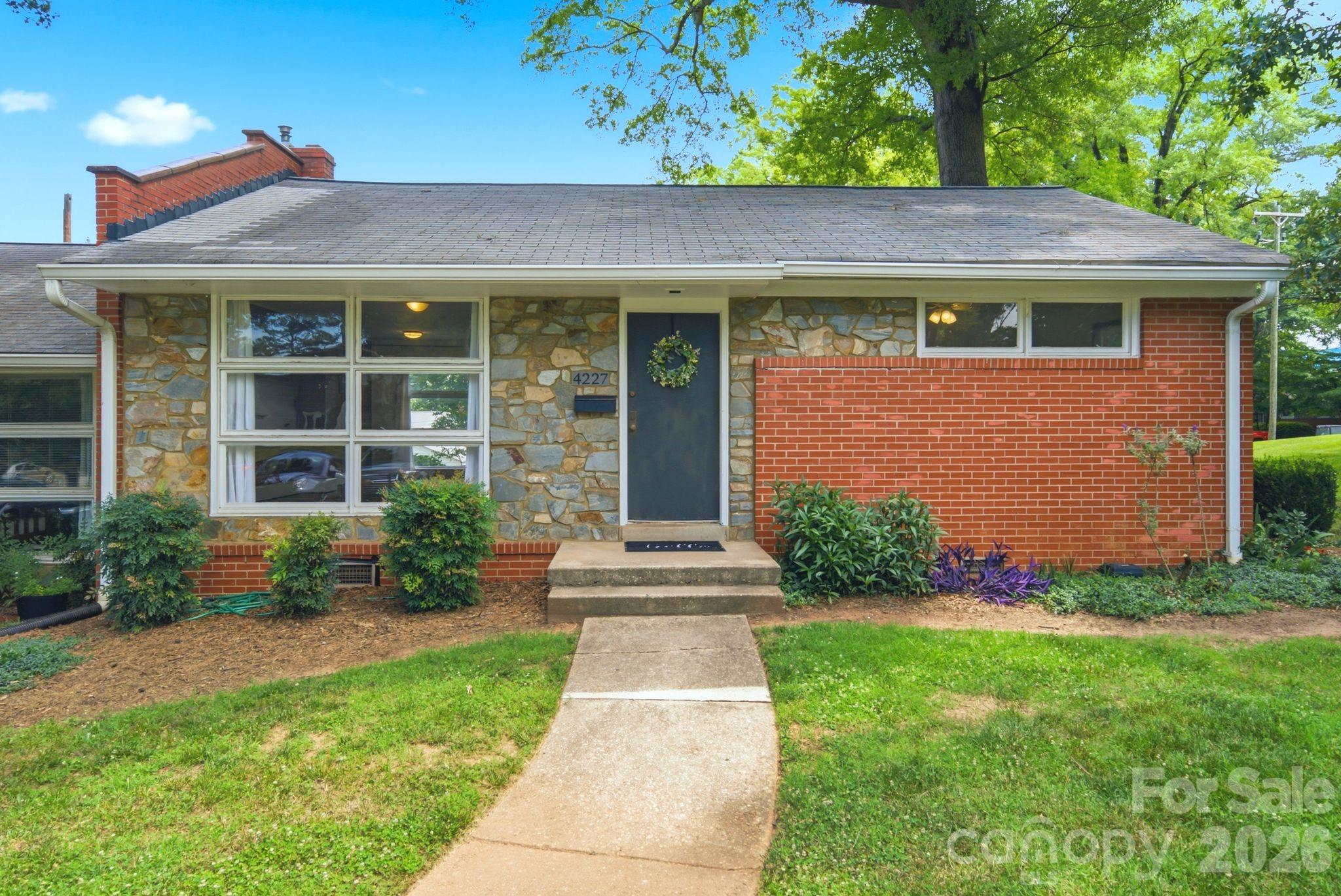 Super cute two bedroom condo in Cotswold! End unit next to park like setting with green space and mature Oak trees. Floor to ceiling windows offer an abundance of natural light. The original interior brick wall and hardwoods add interest and character to the home. Updates include new electrical with new outlets and electrical box, new HVAC/Furnace System in 2022, new attic insulation, interior paint throughout, new interior lights and ceiling fans, new hot water heater, Kitchen and Bathroom has been replumbed, dryer vent added to allow washer and dryer in unit, new washer and dryer, plumbing added for a dishwasher, new dishwasher (May 2026), new butcher block kitchen counters, new Kitchen sink and fixtures, new Kitchen floor (2025), new bathroom vanity and plumbing fixtures. Washer, dryer and refrigerator included. Located in the heart of upscale Cotswold, just minutes to Harris Teeter, Publix, Uptown and Southpark. This property does not allow rentals. Charming home in a fantastic location! Showings begin Friday 6/19.