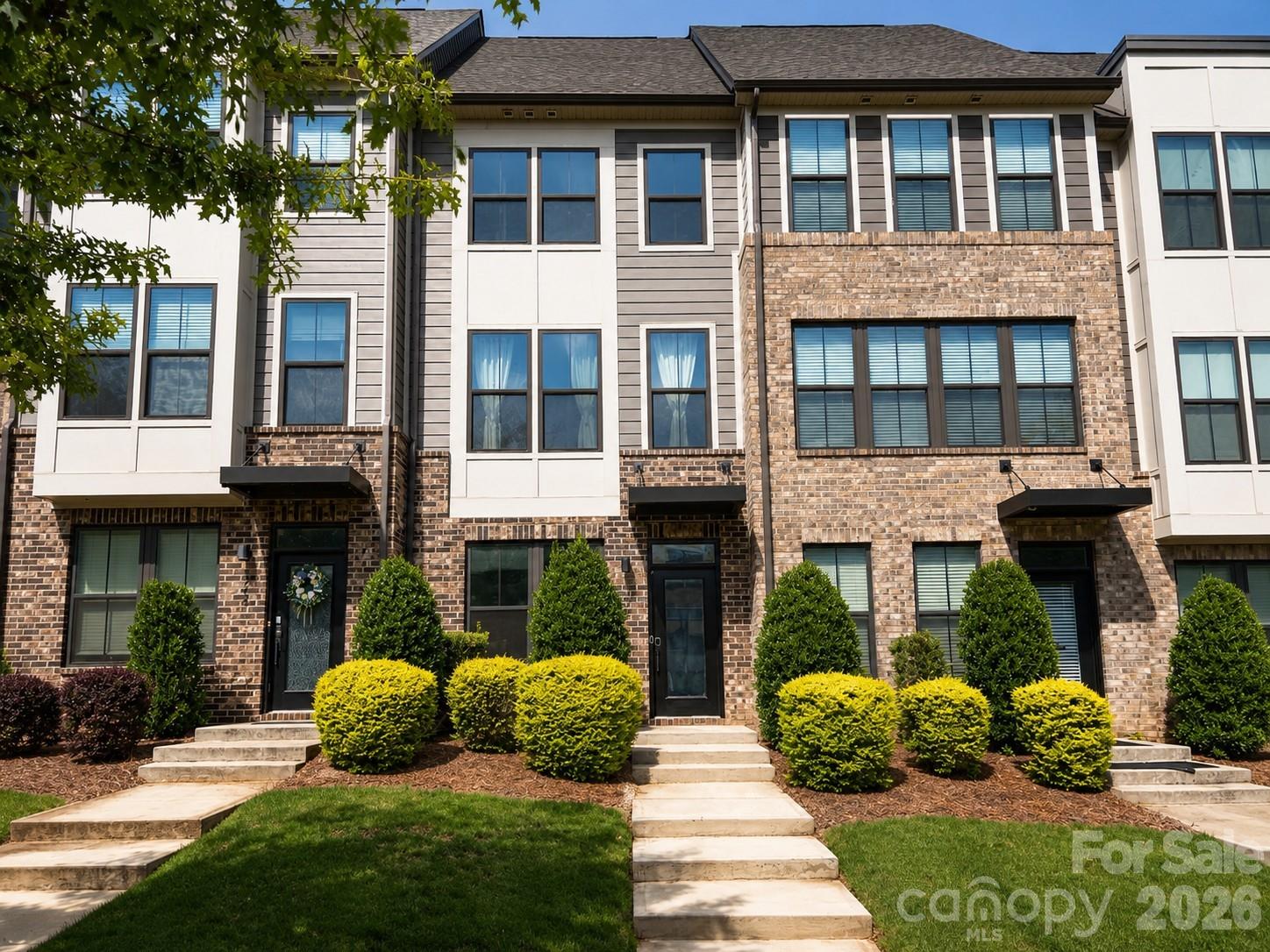 Discover stylish, low-maintenance living in this beautifully appointed four-story townhome in Wendover Green, one of Charlotte’s most desirable and convenient communities. Featuring 3 bedrooms and 3.5 bathrooms, this move-in-ready home offers a bright, open-concept main level where the spacious living, dining, and kitchen areas flow effortlessly—perfect for entertaining or relaxing at home. Fresh paint, hardwood floors on the main living levels, hardwood staircases, and a two-car garage add comfort and value. Upstairs, a versatile retreat opens to a private rooftop terrace—an ideal setting for morning coffee, evening gatherings, or enjoying the Charlotte skyline. Residents enjoy a one-acre wooded preserve, private dog park, scenic green spaces, and a welcoming neighborhood atmosphere. Located in the heart of Cotswold, you’ll be minutes from SouthPark, Uptown, Plaza Midwood, and premier shopping, dining, and entertainment.