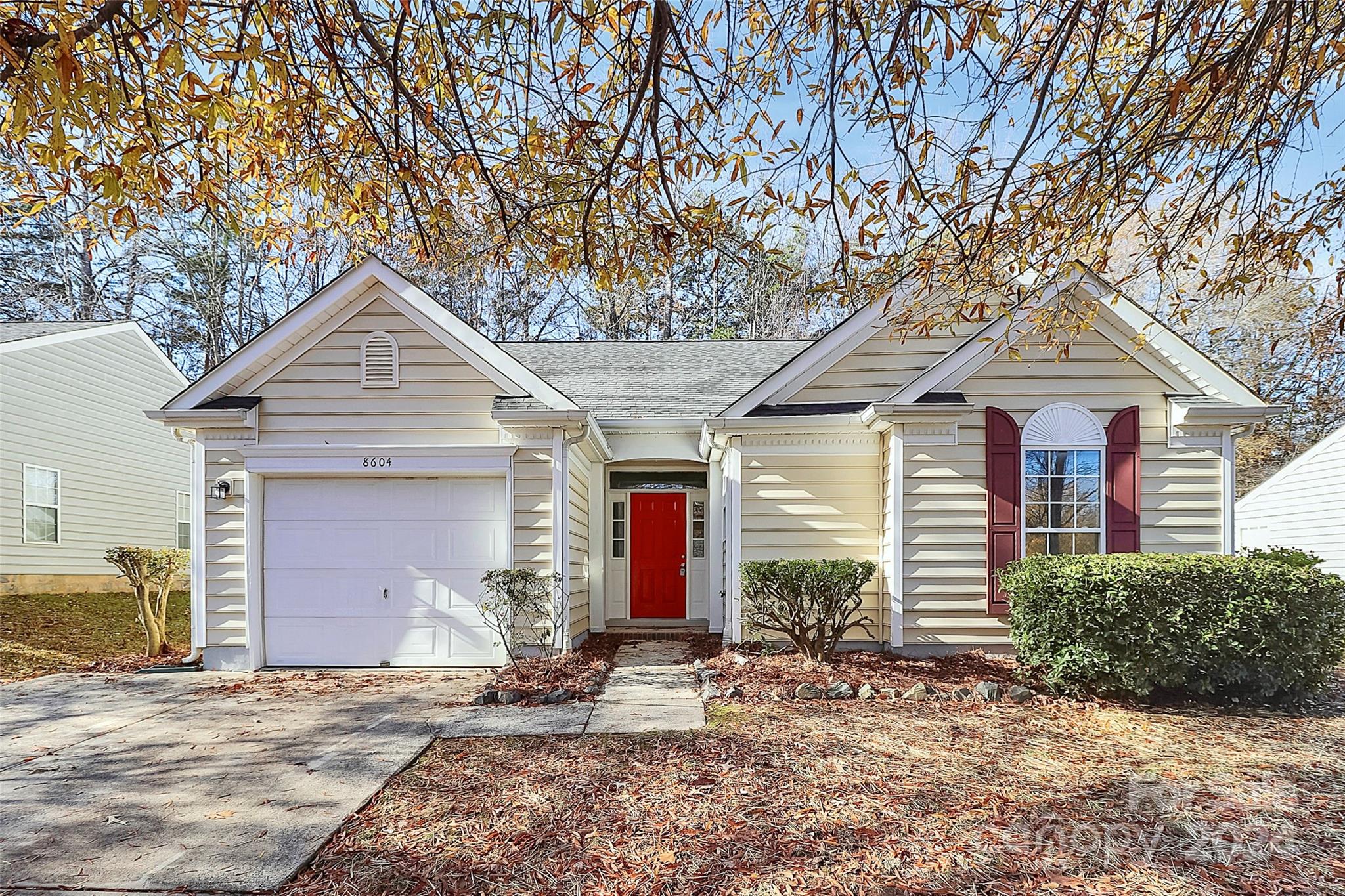 Beautifully Updated One-Level Ranch Home! Move-In Ready! This charming home has been updated & is ready for you to call it home. With fresh paint & brand-new flooring throughout, this property exudes modern comfort & style. The remodeled kitchen is a true highlight, featuring freshly painted cabinets, new stainless steel appliances & sleek new countertops –perfect for preparing meals or entertaining guests. Additional updates include new interior doorknobs, exterior locks, and smoke detectors, ensuring your safety. The exterior has also been refreshed with a professional pressure wash. There is a community pool, clubhouse, basketball & tennis courts, and playground for your enjoyment. Just minutes away from I-485 & McKee Creek Trail—perfect for outdoor enthusiasts with easy access to biking & hiking trails. Roof (2017), HVAC (2012), Water Heater (2016). Enjoy the New Year in your New Home!