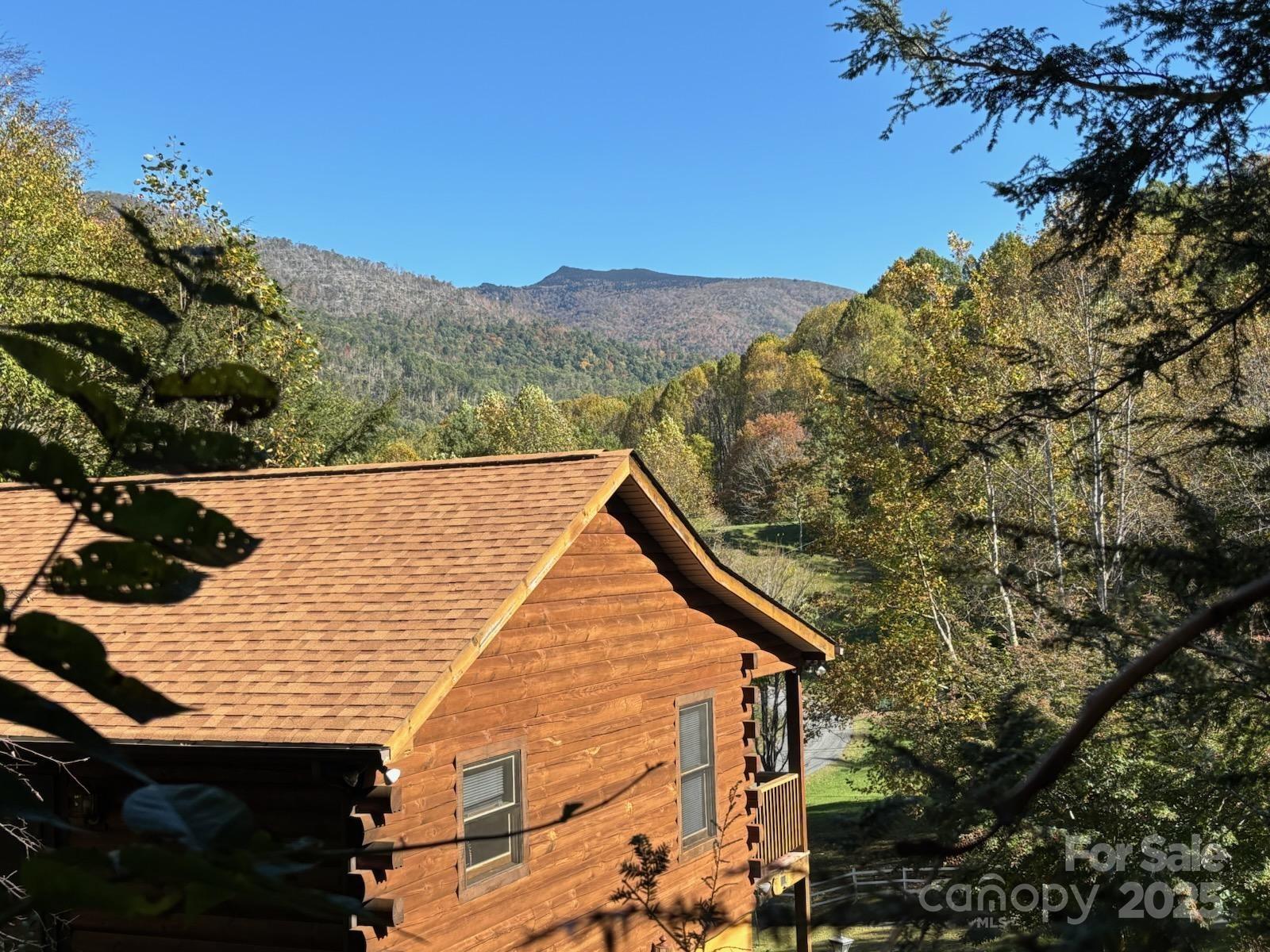The Best of Bakersville living with incredible views of Roan Mountain. Two covered porches perfect for outdoor entertaining. Main Level offers vaulted ceiling, open floor plan, breakfast bar, island, and pantry.  Main bedroom connected to full bath, large second bedroom and inside access to porch and basement. Family room has a pool table, weight station, foosball table plus small bedroom, full bath and wood stove. Property is partly wooded, sloping with small branch. Outbuilding with attached lean to for lawn mower or tractor.