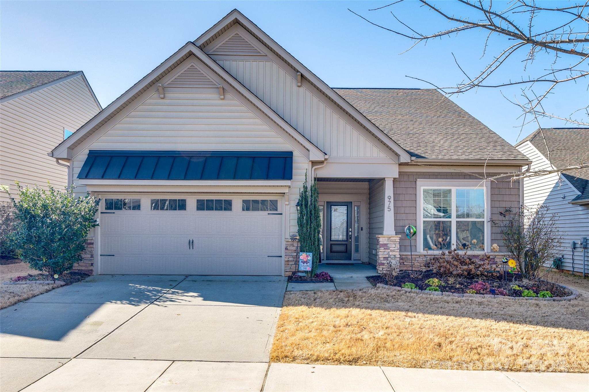 Welcome to this 3 bedroom, 3 full bath ranch in the well sought after neighborhood of Waterside at the Catawba, located in the award-winning Fort Mill school district. This home offers so much custom work you won't want to miss it. In the downstairs bedroom you'll find custom built-ins, perfect for decoration or storage & an attached murphy bed. Full bathroom w/ plenty of linen closet space, drop zone, laundry room w/ built in shelves all around, dining room, gourmet kitchen equipped w/ stainless steel appliances, large oversized island & plenty of cabinet space. Open concept living room w/ gas fireplace, tons of natural light & hardwood floors. Beautiful breakfast nook w/ wainscoting all around & updated light fixtures. Primary on main equipped w/ double vanity sink & large walk in closet. Upstairs you'll find another full bedroom, full bathroom & large loft. Screened in porch, stone patio, 2 apple trees & a fire pit for your enjoyment. This home also has solar panels! Don't miss out!