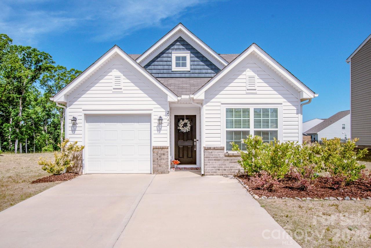 Back on the market due to no fault of the seller! 
Welcome to 2742 Legacy Ridge Lane — a like new, single-story home tucked away on a quiet cul-de-sac in the desirable Legacy Ridge community of Catawba. Built in 2023, this modern 2-bedroom, 2-bath home offers 1,097 square feet of thoughtfully designed living space with an open-concept layout ideal for everyday living and entertaining.

The bright and inviting kitchen features quartz countertops, white shaker-style cabinetry, stainless steel appliances, a spacious walk-in pantry, and a large island overlooking the main living area and breakfast nook. Engineered hardwood flooring flows throughout the home, adding warmth and durability.

The private primary suite includes a walk-in closet, double vanity, linen storage, and a walk-in shower, while the secondary bedroom offers flexible space for guests, a home office, or additional family members. 

Outside, enjoy a private yard, attached one-car garage, and extended driveway parking. Enjoy peace and privacy in the back yard with no rear neighbors. Residents of Legacy Ridge enjoy access to community amenities including a pool, playground, sidewalks, and cabana area, all just minutes from downtown Catawba, Lake Norman access, Hickory, and an easy commute toward Charlotte via Hwy 16.