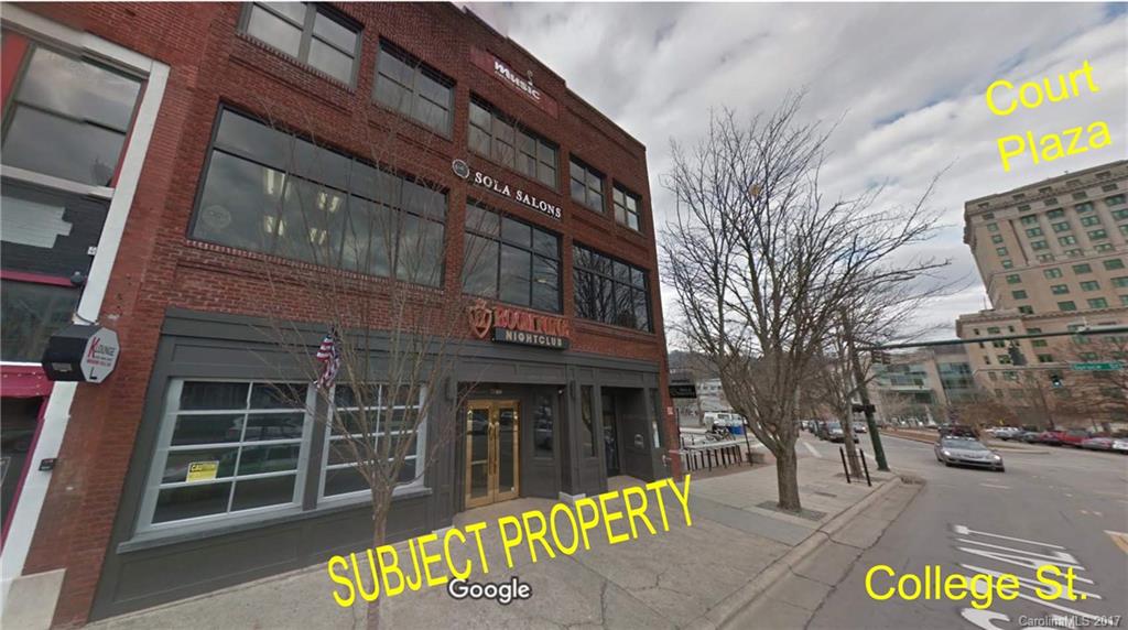 INVESTMENT OPPORTUNITY IN DOWNTOWN ASHEVILLE!  
4-floor building with elevator access.  Located across the street from the City of Asheville Park Plaza. 
Tenants include:  Room Nine, Siren Studio, Sola Salon Studios, Nebula Beauty Lab, etc...