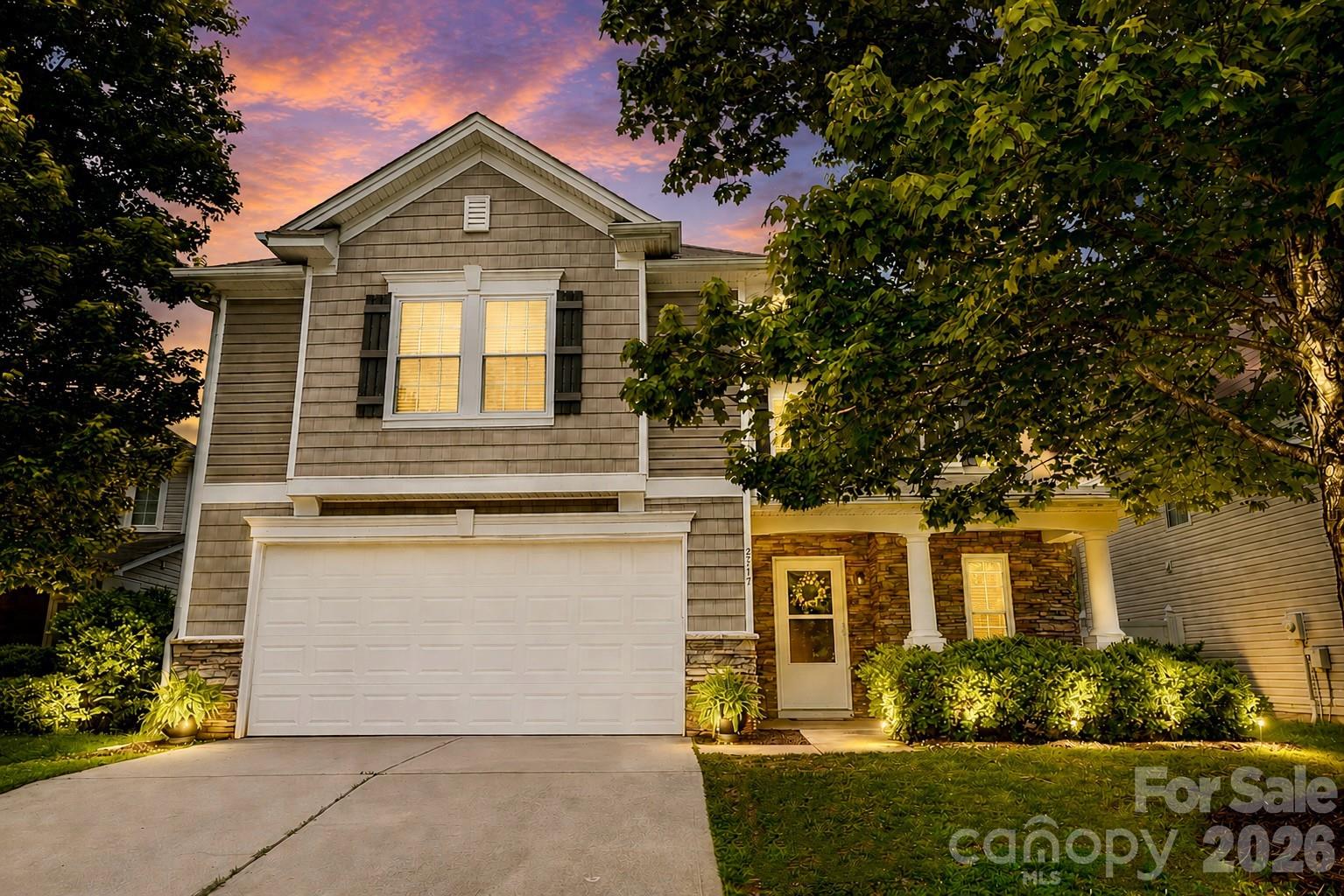 Charming 3-bedroom, 2.5-bath home nestled on a cul-de-sac in Belmeade Green Community! The inviting front porch welcomes you with the perfect spot to relax and enjoy your morning coffee. Inside, you'll find an open concept main floor perfect for easy everyday living and entertaining, featuring a bright and inviting layout that flows seamlessly between the living, dining, and kitchen areas. The kitchen boasts a large island, ample cabinet space and pantry for all your storage needs. Upstairs features an open landing area, generous primary suite complete with a private en-suite bath, along with two additional bedrooms and a full bath. Step outside and enjoy the fully fenced backyard, extended patio and cozy fire pit—ideal for gatherings, outdoor dining, or relaxing evenings at home. **Recent updates include: NEW ROOF, windows and blinds, furnace, gas range, back sliding glass door w/screen, front storm door, and a new garage door motor & more!! As an added bonus, the refrigerator, washer, and dryer will convey with an acceptable offer. Conveniently located near shopping, dining, I-485, I-85, and just minutes from Charlotte Douglas International Airport, Uptown Charlotte, and the U.S. National Whitewater Center. Don't miss this opportunity, schedule your showing today!!