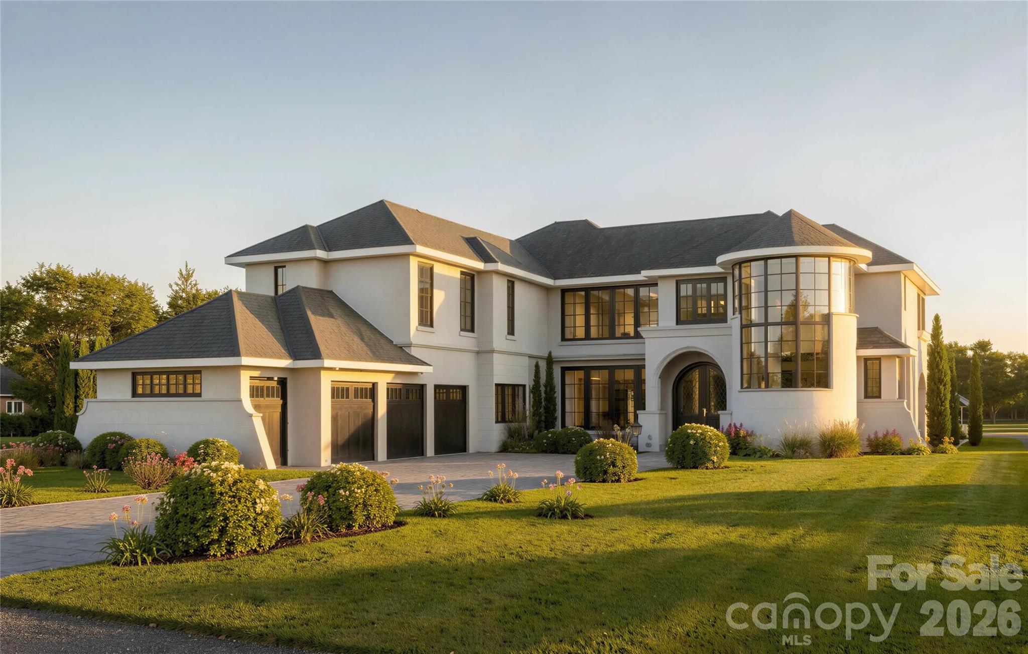 Seize a rare opportunity to own a to-be-built luxury estate by Arcadia Homes on the final remaining golf course homesite in the prestigious, gated community of Longview—one of South Charlotte’s most sought-after addresses for elevated living. Perfectly positioned along the 3rd fairway, this expansive 0.76-acre, level lot offers sweeping golf course views and serves as the backdrop for a thoughtfully designed modern Mediterranean residence.

This custom home is designed to maximize its exceptional setting, featuring soaring windows across both levels that flood the interior with natural light and frame panoramic views. The open-concept layout blends refined elegance with everyday functionality, highlighted by a dramatic two-story family room, chef’s kitchen with oversized island and scullery, formal and casual dining spaces, and a private study.

Indoor and outdoor living are seamlessly connected through multiple covered terraces, balconies, and an expansive outdoor living area, ideal for entertaining or quiet relaxation. A main-level guest suite offers flexibility, while the upper level is anchored by a luxurious owner’s retreat with a private balcony, spa-inspired bath, and dual custom closets. Additional ensuite bedrooms, a loft overlooking the main living area, and a flexible bonus/media space complete the design.

Additional features include a three-car garage with golf cart storage, private elevator, mudroom, and well-appointed utility spaces, all thoughtfully integrated into the home’s layout.

Longview is renowned for its Jack Nicklaus Signature 18-hole golf course, premier practice facilities, and world-class amenities, including a clubhouse with fine dining, fitness center, tennis courts, resort-style pools, and a dedicated youth lodge.

In a market where opportunities like this are nearly nonexistent, this offering combines a premier homesite with a custom luxury residence—delivering the ultimate in privacy, prestige, and lifestyle.  Photos and Floor plans shown are just renderings and are subject to Builder/HOA architectural guidelines. Buyers can also start from scratch!