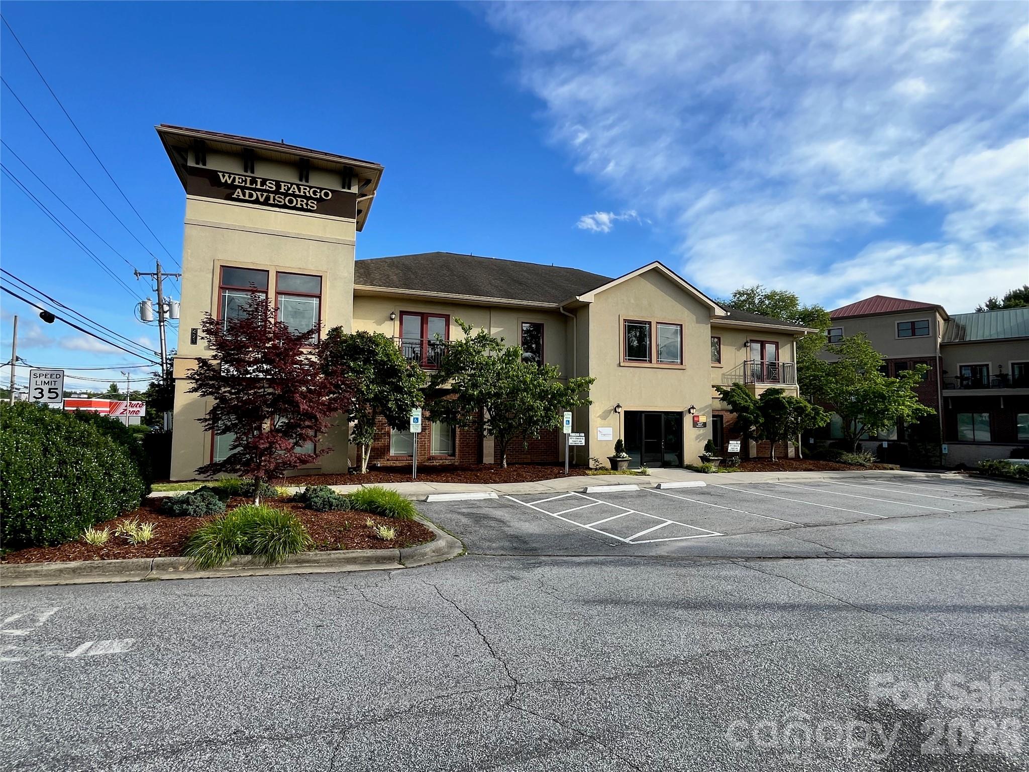 Jones Commercial Properties is pleased to present the exclusive offering of 421 S. Church Street, a premier Class A,
free-standing, two-story office building located in the heart of Hendersonville, North Carolina. This 100% occupied,
income-producing asset represents a rare opportunity to acquire a stabilized investment with two long-term corporate
tenants, both of whom have renewed their leases multiple times — a testament to the quality of the building and its strategic
location.
The property is anchored by Wells Fargo Advisors (5,666 SF, 1st & 2nd floors) and PragerMetis CPAs (2,122 SF), both
under full-service, 3-year leases with contractual 3% annual rent escalations. The structured rent bumps provide an investor
with a built-in, predictable income growth stream that keeps pace with inflation — without the volatility of variable-rate
adjustments.
The building features a dramatic two-story entrance foyer, elevator, ADA-compliant ramp, front and rear parking, and
professionally maintained landscaping — all contributing to an exceptional tenant experience and strong curb appeal befitting
its Class A designation.Please do not disturb tenants.
Private showings only, listing agent must accompany, 48 hours notice required. 
Synthetic stucco siding may be Exterior Insulation Finish System (EIFS).