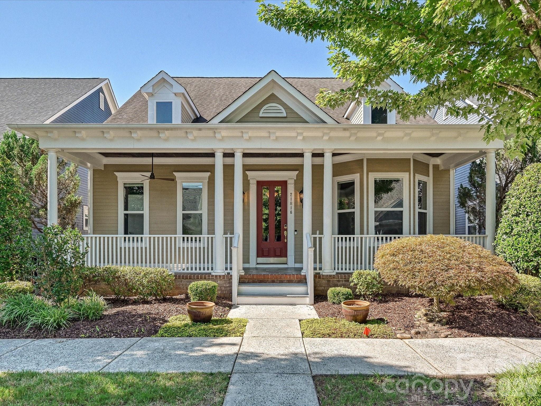 Charming Charleston style home on a quiet street with no through traffic in highly desirable Antiquity.  A great location close to great features of Old Town Cornelius and the Town of Davidson. Greenway is only a block away and the neighborhood is very walkable with sidewalks and street lights. Built in 2008 by the Cunnane Group, this home has only had one owner.  It has been well-maintained and has a wonderful open floor plan.  Covered front porch with slate flooring allows for outdoor enjoyment. Office/study, dining room, chef's island kitchen, great room w/ gas fireplace and laundry room.  Upper level features two additional bedrooms, a large full bathroom and two sizeable walk-in attic storage areas of over 270 square feet. Two car garage has a wide concrete driveway which would allow for overflow parking. Zero entry from garage to interior and front porch only has two steps to the front walkway. New AC unit in 2021 and new water filtration system in 2019. Kitchen has quality stainless appliances and a gas cooktop with full hooded system. Don't miss an opportunity to enjoy all the Antiquity amenities and close proximity to grocery shopping, dining, schools and the Cain Arts Center.