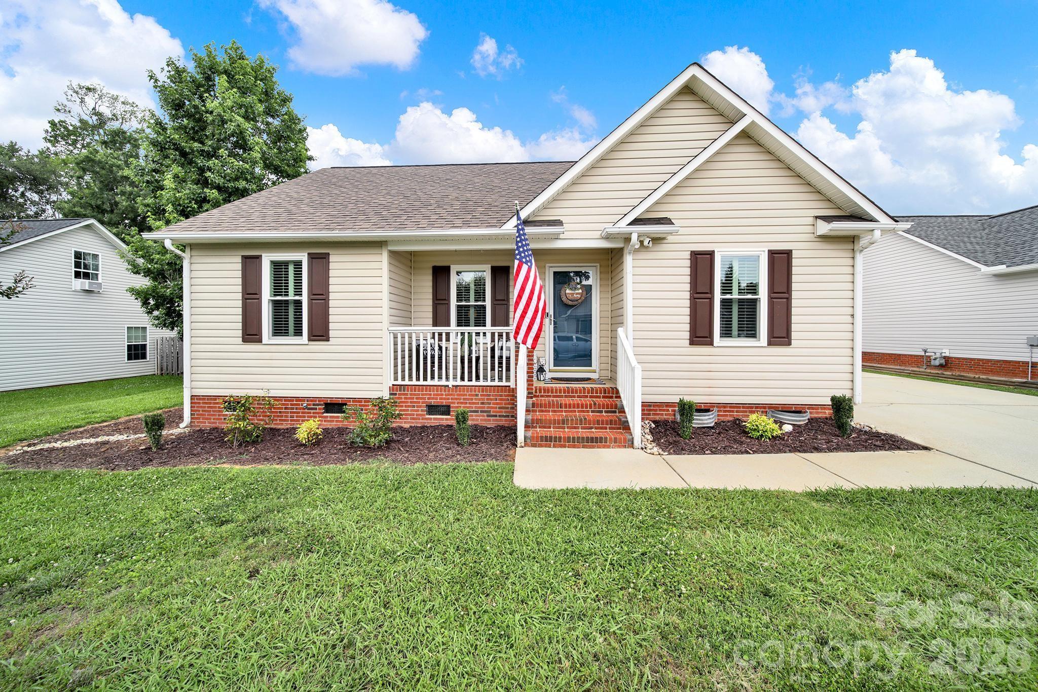 Welcome home to this beautifully updated 3-bedroom, 2-bath ranch in Rock Hill’s established Chelsea Woods community. Recent improvements provide peace of mind and modern appeal, including a new HVAC system (2024), new gas water heater(2025), new windows (2024), updated kitchen with new microwave and refrigerator (2025), granite countertops, and new carpet in all bedrooms. The functional floor plan offers comfortable living spaces, while the refreshed kitchen serves as the heart of the home with stylish updates and durable granite surfaces. The primary suite and secondary bedrooms feature brand-new carpeting for added comfort. Step outside to enjoy the fenced backyard, perfect for pets, play, or entertaining. Outdoor living is enhanced by a spacious deck with a partially covered section, providing the ideal spot for relaxing or hosting guests. Additional features include a covered front porch and a storage shed for extra convenience. Conveniently located near shopping, dining, schools, and major commuting routes, this move-in-ready home offers the perfect combination of updates, functionality, and outdoor living. No HOA!