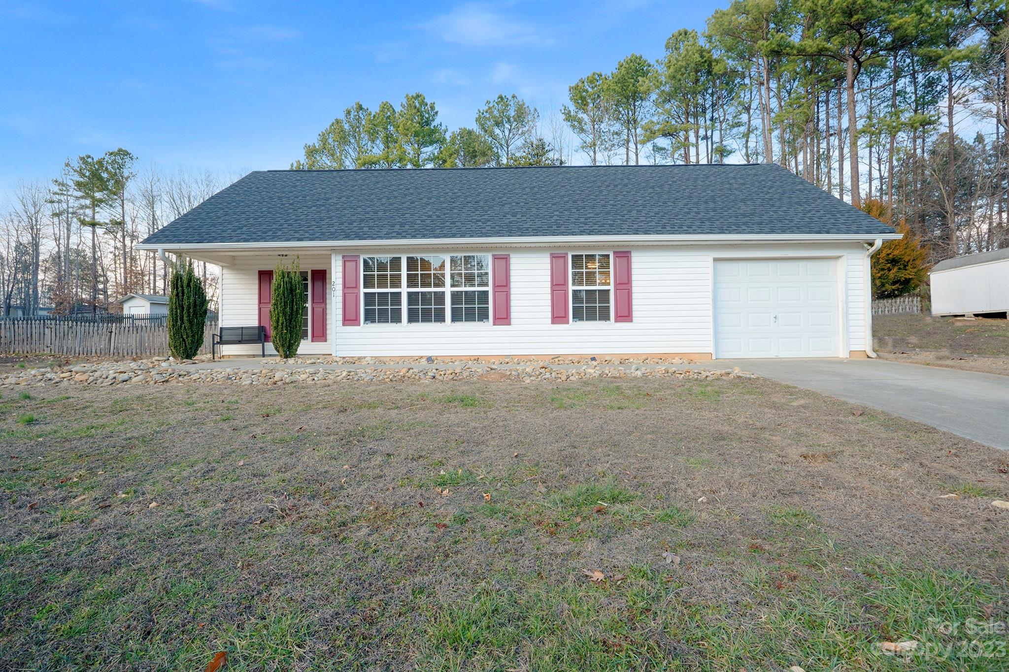 Discover warmth and comfort in this charming 2-bedroom, 2-bathroom home nestled in the heart of Troutman. Boasting thoughtfully designed living spaces, a modern kitchen, and inviting bedrooms, this residence offers a perfect blend of style and functionality.  This extremely well maintained home includes new roof 2021, new appliances 2021, Multi-Stage Reverse Osmosis Whole Home Filtration System 2021, New HVAC System installed November 2023, detached shed is fully wired for electric & insulated. With its serene surroundings and proximity to local amenities, this home provides an ideal opportunity for those seeking a cozy and low key living experience in Troutman.