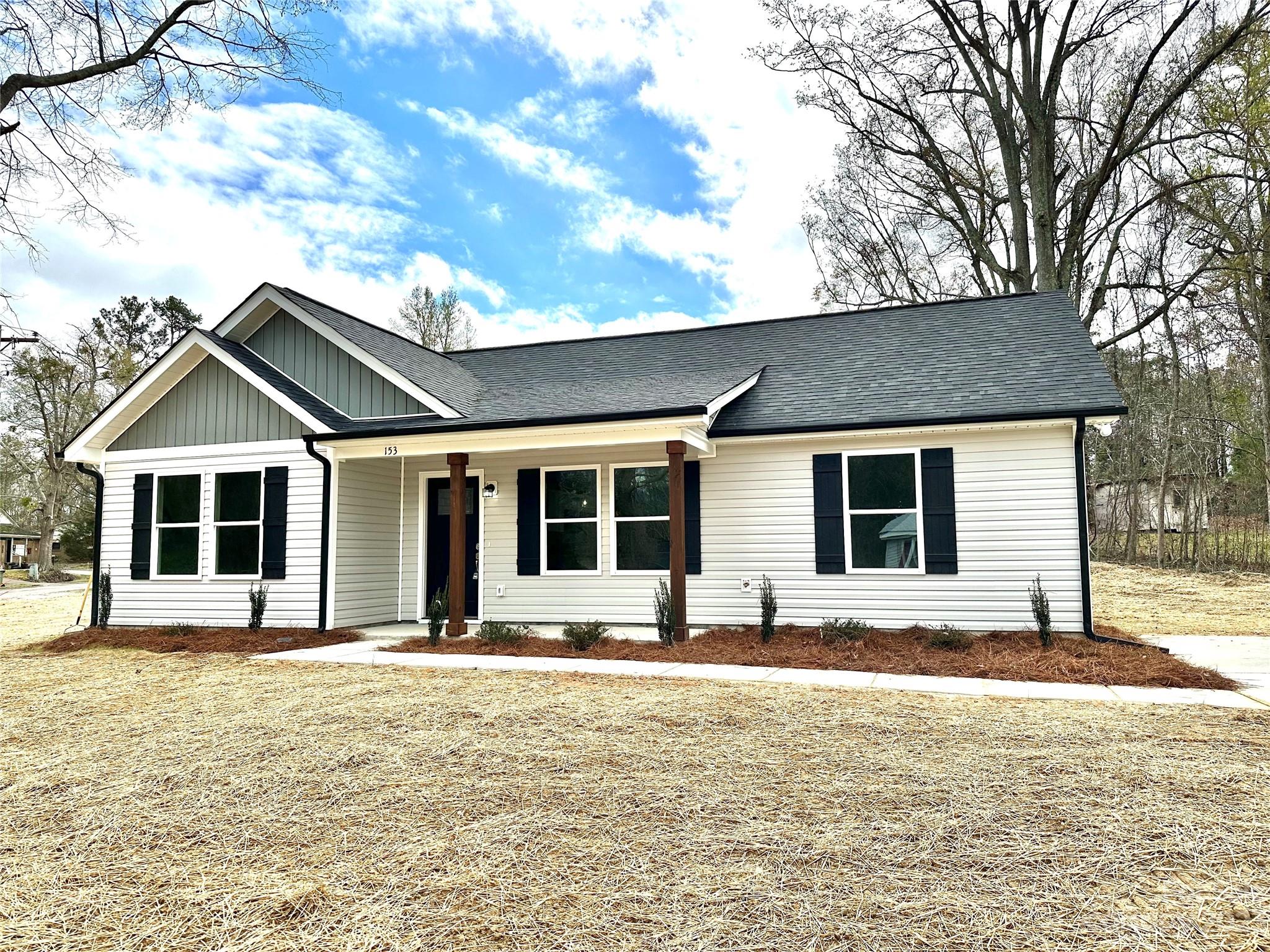 Brand New construction home on a corner lot in the heart of Heath Springs! This home offers a great split floor plan with an Open Concept Living Area in the middle. The Primary Bedroom is on one side with the attached Primary Bathroom that has Dual Vanities, walk-in shower, and large walk-in closet. The Family Room has a vaulted ceiling and is open to the kitchen and dining area. Then there are 2 additional bedrooms and another full bathroom. The Kitchen offers White Cabinets, Granite Counters, and Stainless Steel finish appliances. Off of the kitchen is a Large Laundry Room and then the access to the back patio.