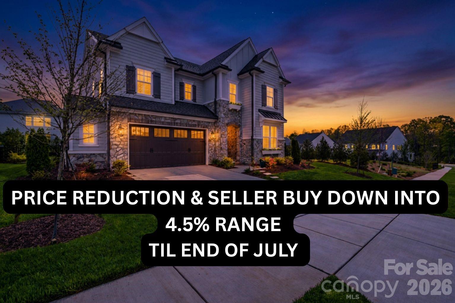 LUXURY LIVING IN ARDEN MILL & TOP RATED SC SCHOOLS— SELLER-PAID RATE BUYDOWN, RATES AS LOW AS 4.5%, EXTENDED THROUGH JULY 31! This 2024 Classica Signature Collection Coronado delivers model-home designer finishes PLUS OVER $35,000 IN ADDITIONAL UPGRADES on a rare park-side homesite — better than new construction, with no wait and no upgrade bills. The gourmet chef's kitchen stuns with quartz countertops, LUXURY tile backsplash, an oversized island with seating for five, and a walk-in pantry, flowing into an open-concept great room wrapped in wide-plank hardwoods and plantation shutters. A private GUEST SUITE ON THE MAIN LEVEL with full bath offers flexible living. Upstairs, the luxurious primary suite features a spa-inspired bath and a boutique-style dressing room worthy of a magazine spread. The showstopper: a covered outdoor living room with motorized privacy shades, ceiling fan, and infrared heater overlooking a professionally landscaped, fully fenced backyard with paver patio and fire pit — resort-style entertaining year-round, and a prime example of the $35K+ invested beyond the builder's package. Additional highlights include a tankless water heater, 2-car garage with carriage-style doors, and designer lighting throughout. All this in sought-after Arden Mill with walking trails, playground, and sidewalks, zoned for Catawba Ridge High, minutes to downtown Fort Mill, Ballantyne, and Uptown Charlotte, with low SC taxes. Move-in ready — skip the build time, skip the upgrade costs, and lock in a low rate. Ask about the seller-funded 2-1 buydown before July 31!
