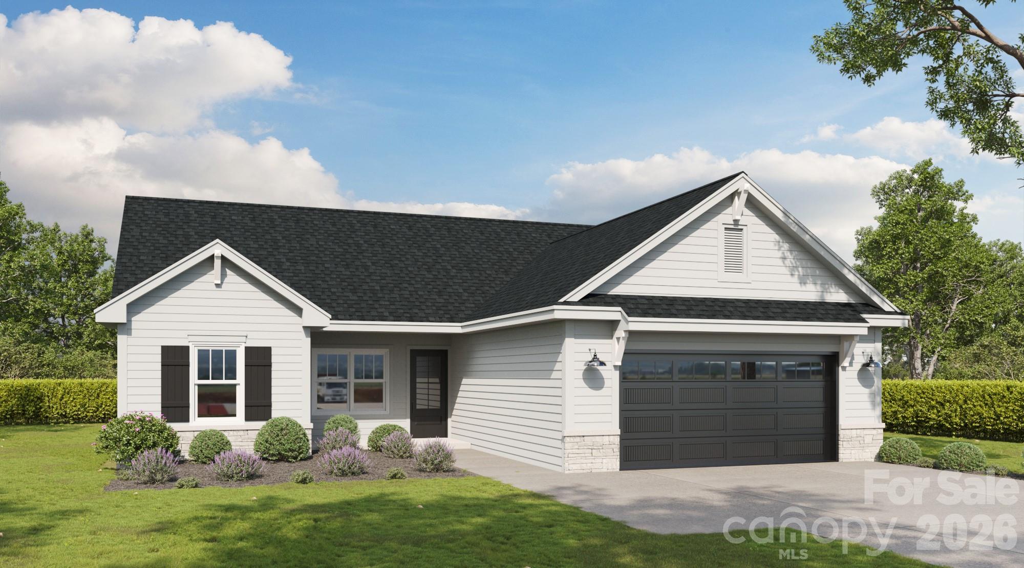 Welcome home to easy, single-level living in this beautifully designed new construction ranch, nestled on a picturesque half-acre homesite backing up to mature trees. Located in an intimate community of just 16 homes, this is a rare opportunity to enjoy privacy, space, and convenience all in one.
Inside, you'll find an inviting open-concept floor plan featuring 3 bedrooms, 2 full baths, and a spacious 2-car garage. The thoughtfully designed split-bedroom layout offers privacy for the primary suite, while the heart of the home boasts a bright kitchen complete with a large center island, walk-in pantry, and seamless flow into the living and dining areas—perfect for everyday living and entertaining.

Enjoy the peaceful setting while being just minutes from exciting new shopping and dining coming soon to the area.

Even better, this home qualifies for USDA 100% financing for eligible buyers, making homeownership more attainable than ever. Plus, take advantage of introductory pricing available on the first homes to go under contract in this beautiful new community. Don't miss your chance to secure exceptional value before prices increase!