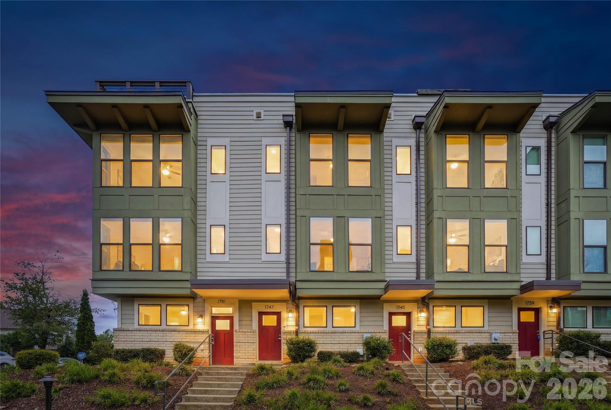 Welcome to 1747 Cannon View Lane, a meticulously maintained modern townhome in the heart of the sought-after Uptown West Terraces community in Seversville, adjacent to Wesley Heights. This 2-bedroom, 2-bath residence is move-in ready and showcases thoughtful design at every turn.
The open-concept main level impresses with rich dark hardwood floors, soaring recessed ceilings, and an abundance of natural light. The gourmet kitchen is the centerpiece of the home, featuring crisp white shaker cabinetry, quartz countertops, a full subway tile backsplash, stainless steel appliances including an electric range with stainless hood, French door refrigerator, and a large island with undermount sink and seating for four — all illuminated by stunning geometric cage pendant lighting.The living room flows seamlessly from the kitchen, offering a generous and bright gathering space with large windows and an open railing that adds a contemporary architectural detail. The space is versatile and welcoming. The primary bedroom is a serene retreat with dark hardwood floors, large windows and plenty of room to unwind. The primary bath is beautifully appointed with a dual-sink quartz vanity, white cabinetry, a frameless glass walk-in shower with subway tile surround and built-in niches, and modern fixtures. Top it all off with your own private rooftop terrace -the perfect outdoor escape for morning coffee, evening entertaining, or simply enjoying the fresh air. A 2-car tandem garage completes this exceptional home.

What's around you:

Approximately 2 miles to Uptown Charlotte 
Under 6 miles to Charlotte Douglas International Airport
Minutes to Bank of America Stadium and Truist Field
Close to Rhino Market & Deli, West End Tavern, Savona Mill's dining and breweries
Close to Stewart Creek Greenway and Wesley Heights Greenway
Quick and easy I-77 access

This is your opportunity to own a piece of Charlotte's most exciting and connected urban corridor.