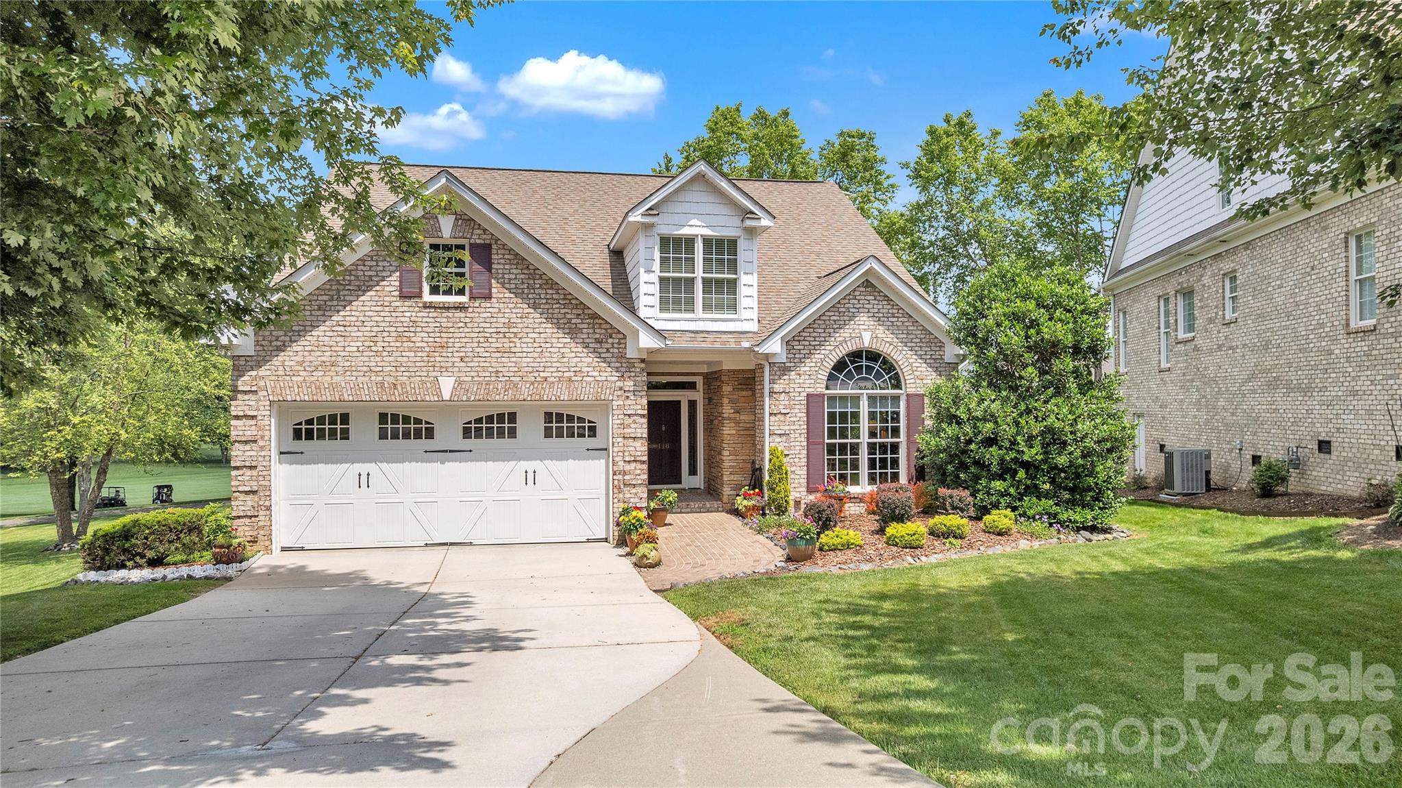 Seller welcomes offers on this beautifully maintained and highly desirable golf course home is perfectly positioned along the #4 fairway, offering picturesque views of both the course and a serene pond. Step inside to discover the quality interior finishes including rich hardwood floors, elegant double crown molding, a stunning dual-sided stone fireplace, and granite countertops throughout the kitchen and bathrooms. The welcoming main level space centers around the cozy fireplace, which is shared with the spacious living room and bright sunroom. The kitchen is designed for both style and function, showcasing custom cabinetry with pull-out shelving, stainless steel appliances, and a seamless flow into the warm dining area—great for everyday living and entertaining alike. The lovely primary suite offers a relaxing retreat with a tray ceiling, complete with a beautifully appointed bath featuring a tiled shower, Jacuzzi tub, double vanity, and a customized walk-in closet. A versatile room on the main level can easily serve as a home office or additional bedroom. Upstairs, you’ll find a well-designed layout with two guest bedrooms, a full bath, a comfortable den or family room, and generous walk-in attic storage. Enjoy peaceful evenings from the back of the home, where shaded outdoor space and tranquil golf course views create the perfect setting to relax and unwind. Built with quality and ease of living in mind, this home features durable brick and stone construction, convenient main-level living, multiple walk-in closets, and updated systems—including natural gas supplying a furnace (2023), cooktop, fireplace, dryer and tankless water heater. Don’t miss out on this beauty!! Jefferson Landing is a gated golf community centered around a stunning 18-hole course. With Club Membership, residents enjoy access to a beautifully appointed clubhouse, a swimming pool with a poolside dining and bar area serving delicious food and drinks, a well-equipped fitness center, and pickleball and tennis courts. Riverside Park offers a scenic retreat along the New River, complete with a covered pavilion. Additional highlights include a Himalayan-style putting course and seven par-3 practice holes, along with convenient food and beverage options. A $1,000 Capital Improvement Fee is paid by the buyer to the JLPOA at closing.