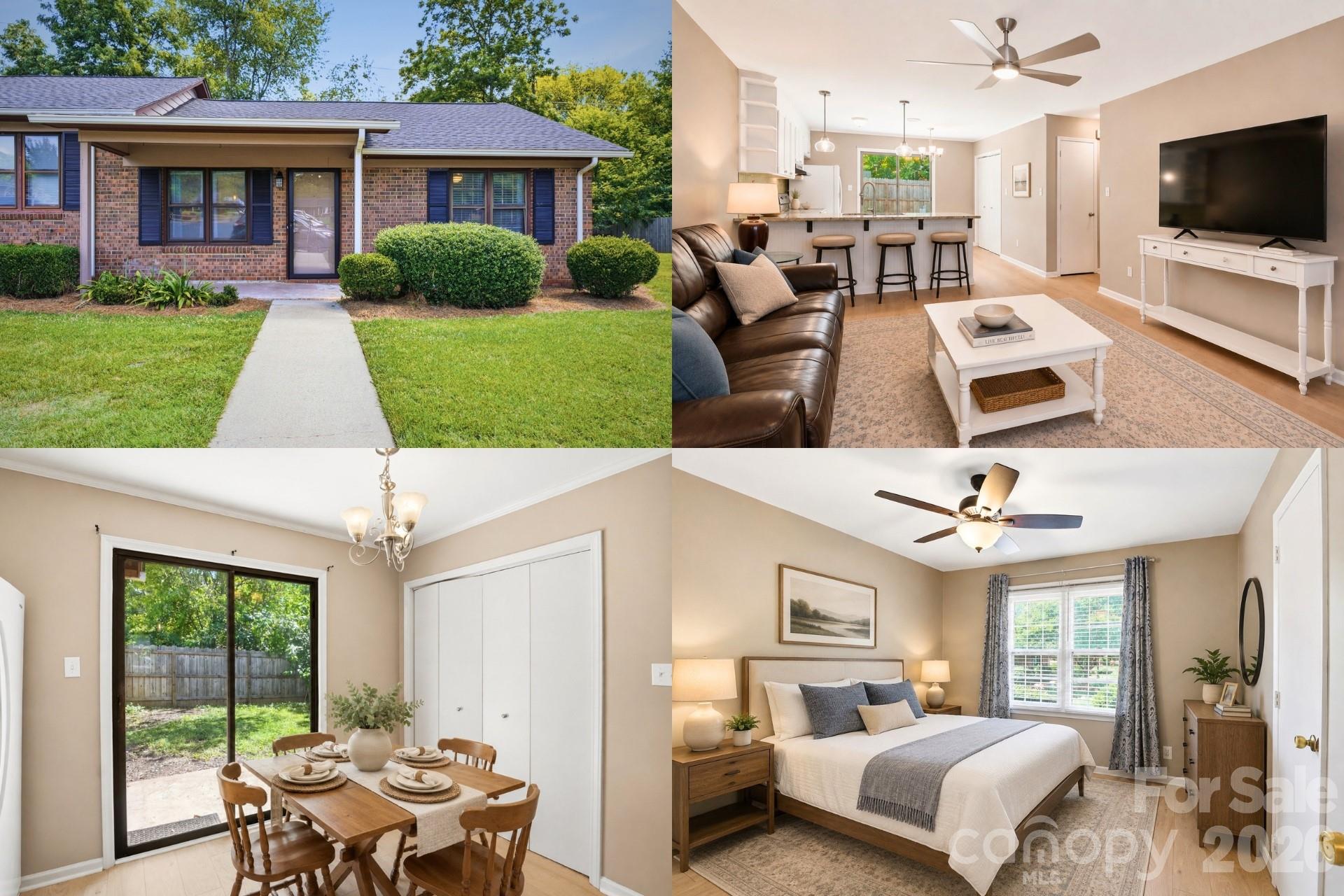 Nestled in the established, tree-lined community of Parkwood Villas, this beautifully updated end-unit truly feels like a cozy retreat. The fenced backyard gives you a private little haven—perfect for morning coffee on the patio, unwinding after a long day, or letting pets play safely while you relax. And when you’re ready to get out and about, you’re just minutes from the shopping, dining, parks, healthcare, and small-town charm of Downtown Rock Hill.

Inside, the easy one-level floor plan makes everyday living feel simple and comfortable. Recent updates—new flooring, fresh interior paint, a renovated kitchen and bathroom, and smooth ceilings throughout—create a bright, cheerful, move-in-ready space you’ll be excited to come home to.

The HOA adds peace of mind by covering exterior maintenance, lawn care, exterior insurance, and a roof replacement completed in 2025, so you can spend more time enjoying life and less time worrying about upkeep. Two assigned parking spaces make daily coming and going effortless.

Whether you’re headed out for dinner downtown, running quick errands nearby, or staying in for a quiet evening, this location makes everything feel easier. Updated end-unit homes in such a convenient Rock Hill spot are rare—come experience the comfort, warmth, and lifestyle this home offers.