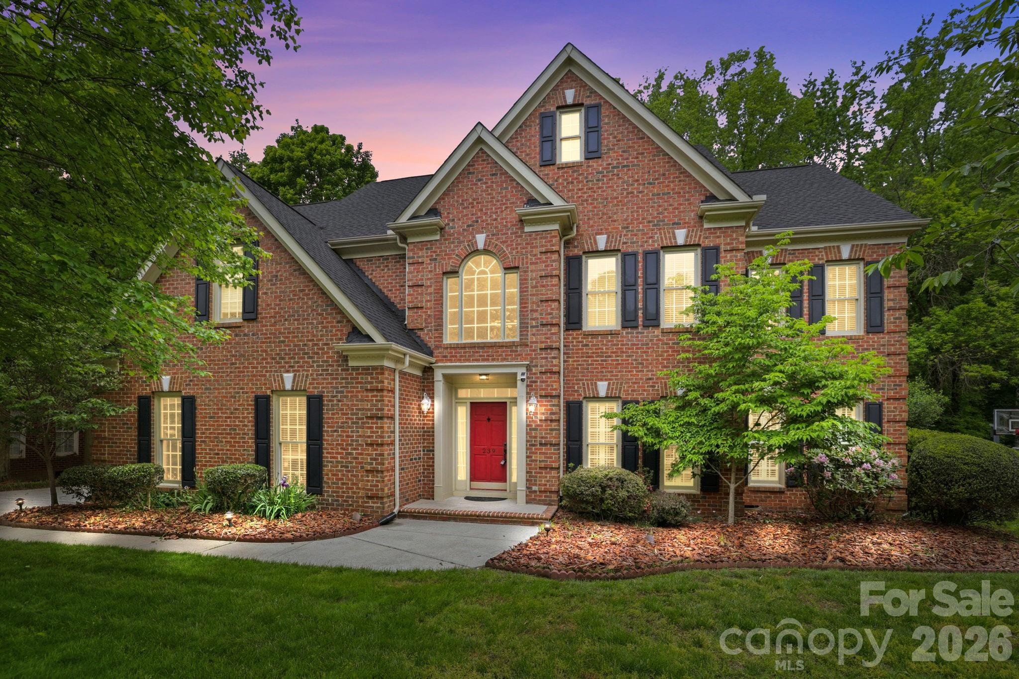 WELCOME!
Tucked away in a serene park like setting this beautiful full brick home awaits! Thoughtfully designed floor plan with dual staircases will not disappoint. Formal dining room for gatherings. Large kitchen with a center island flows into great room complete with fireplace, built-ins and wall of windows. There’s more! Just off the great room is a light-filled sunroom, inviting the outdoors in. This home offers generous room sizes. 4 bedrooms and 3.5 baths. Oversized primary bedroom complete with two closets, separate sitting room and private en-suite. Three additional bedrooms and two full baths.up. Want to stay upstairs? Large bonus room for movie watching, play room, work out room, whatever you desire. And finally, the deck overlooking private yard, complete with bridge and brook . This home offers plenty of storage. Excellent schools.  Minutes from Southpark, restaurants, 
485 and more.
