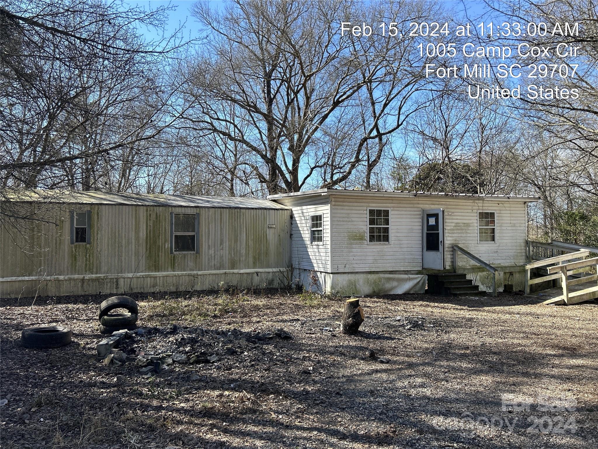 Bank owned bought "as is" and where is".  Buyer(s) are aware the real property is sold without title to the mobile home and all defects including but not limited to title, liens, or physical. Buyer assumes any and all responsibility for these matters.                                                                                                                                          All prospective buyers to sign property condition and release of liability form before entering property. Mold noted on kitchen walls where insulation removed, holes in floors.                                                                           “Chase Employees: Please see the Chase Acknowledgement for restrictions. Buyer must sign at offer/contract”. Tax records state 1 acre lot. No permit noted for structure built on side of mobile/manufactured home