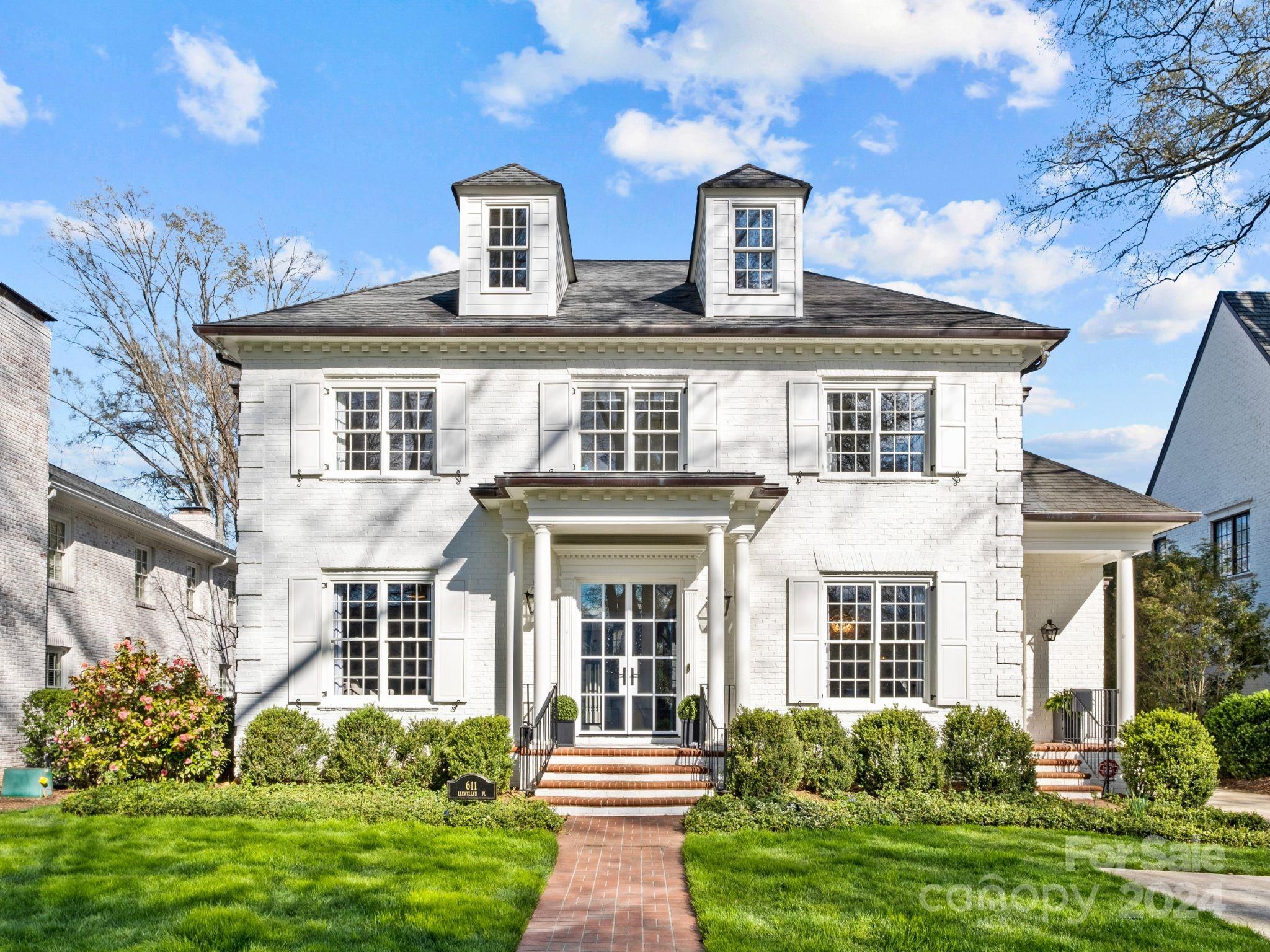 Classic 2.5 story on one of Eastover’s most desired streets. This one has it all ! New saltwater pool + spa and turf rear yard. STUNNING new upgrades and designer finishes throughout (2023). Includes: painted white brick exterior, custom oversized steel front door, fully painted interior, all new wallpaper, all new carpet, visual comfort lighting, new remote start gas fireplace logs, beverage fridge, new LED canned lighting, and more! The gracious floorplan has 10 ft ceilings down, 9 ft ceilings up, and gorgeous oversized windows. Kitchen opens to living and features tall custom cabinetry, island, and gas range. Sunny breakfast nook, butler’s pantry, side entry w/ built-ins, and mudroom/laundry at rear entry. Primary suite on main with his+hers closets and spa-like bath. Main level study can flex as add’l guest room or nursery. Upstairs bonus room w/ half bath, three secondary bedrooms, and office/playroom. Plus HUGE 3rd floor rec room and guesthouse w/ full bath above detached garage.