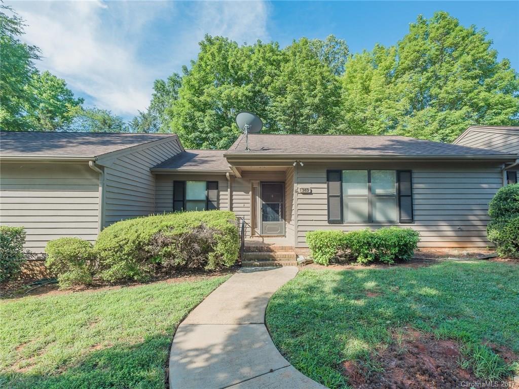Fantastic opportunity to own in Ft Mill! One level condo with 2 bedrooms and 2 full bathrooms. Open floor plan with large bedrooms. Master has master bathroom & walk-in closet. Large patio out back with trees behind. Storage shed. Close to I-77 and shopping. 20 minutes to Charlotte & airport. Ft Mill schools and low SC taxes! Home Warranty is provided through Choice Home Warranty. Home does need some cosmetic TLC. HOA provides exterior maintenance and landscaping!