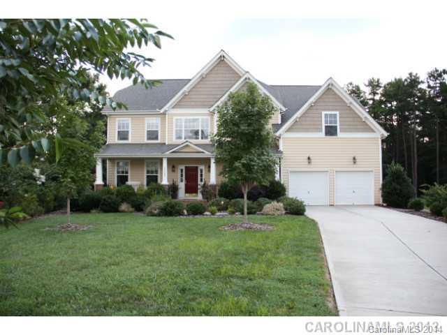 Loaded cul-de-sac home in Olde Sycamore! Hardwoods on most of main and upper level, office and formal dining room, loaded kitchen with granite counters, double oven, and tile back splash, playroom, rec room, covered porch, guest bedroom and bath on main and large mud room. Beautiful golf course lot! Olde Sycamore supports an active lifestyle with golf course, club house and restaurant, pool and tons of social activities.  Close to lots of shopping and restaurants.  Great access to I-485!