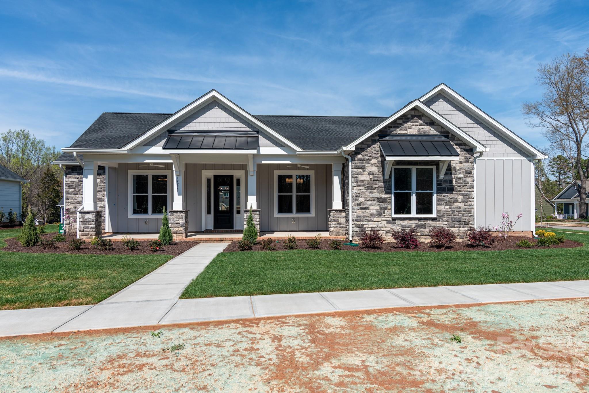 New Construction home in Bailey's Glen 55+ community. Brand new home plan for this community that features 3 bedrooms, 2 1/2 baths, office, dining, great room, laundry, kitchen and breakfast all on one floor. Rocking chair front porch and covered rear porch on a large homesite. Resort Style Active Adult Community with 2 Lifestyle Directors, pools, clubhouse, parks, planned activities, tennis, pickleball, bocce ball, clubs and so much more. It's like being on vacation and never having to leave. Sales office is open Monday - Saturday 10AM-5PM