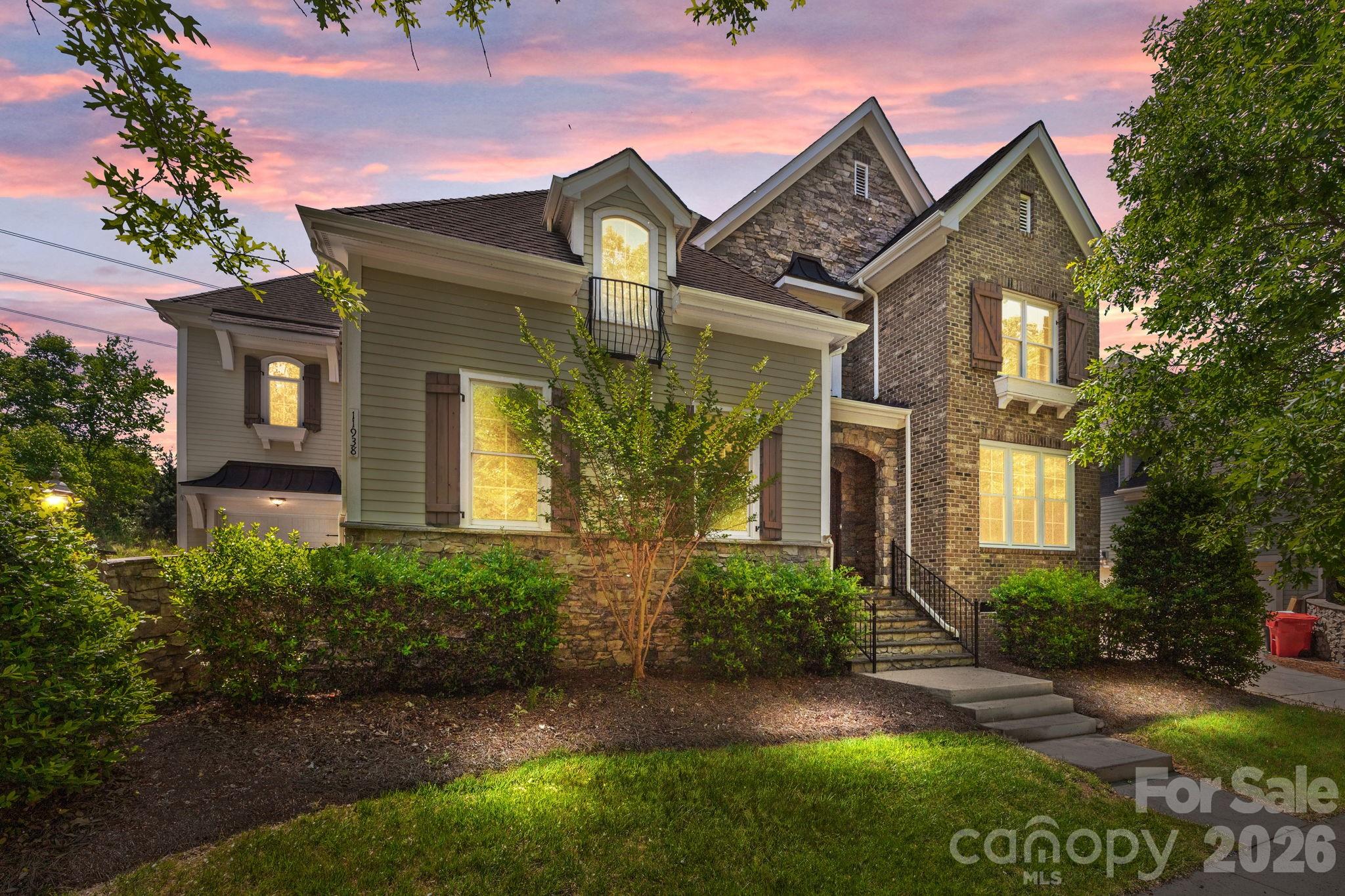 Architecturally designed custom built home. Beautiful 3 Story Home with a 3 CAR SIDE LOAD GARAGE, Fiber Cement with Brick and Stone Accents. Stone Stairs lead to Double Wood Doors, Enter into foyer with Art Niche at entry, hardwoods on main. Office with Wood French Doors, Formal Dining, Grand 2 Story Great Room centered with Gas Fireplace and Book shelving, Grand Kitchen with Bar Seating, Center with an Island, & built-in hutch. Tons of Cabinet Space, Bright Breakfast Area with Tons of Windows. Butler Area with more Cabinets, Walk in Pantry, Guest suite on 1st floor with Private Bath.  Side Entry with Built in Cabinets, 2nd floor Primary with Large Private Bath, Dual His and Her Vanity/sinks, Garden Tub and Walk in Shower, walk-in closet. Media Room, Two additional bedrooms with Jack and Jill Bath. Huge Third floor bonus room perfect for a Man Cave, Entertain on your oversized Screened-in Porch and Enjoy Family night by your firepit.  Greenway across the street.  Freshly Painted Interior and Refinished Hardwoods.  A Must See to Appreciate.
