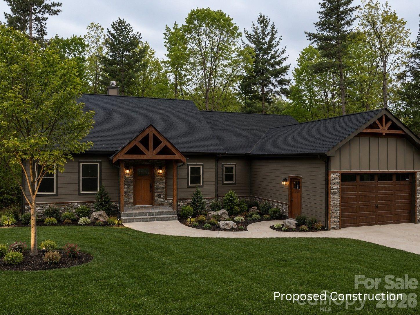 Proposed land/home package in the sought-after Garrison Hills community of Weaverville, offering a rare opportunity to build a custom mountain home in an established neighborhood setting. The proposed design blends open-concept living with inviting indoor-outdoor spaces and warm modern mountain character. Buyers may work directly with the builder to personalize selections and modify plans, creating a home tailored to their lifestyle and vision.

Ideally located just minutes to downtown Weaverville, Publix, dining, I-26, and approximately 15 minutes to downtown Asheville. Less than 5 minutes from the new AdventHealth hospital currently under construction.