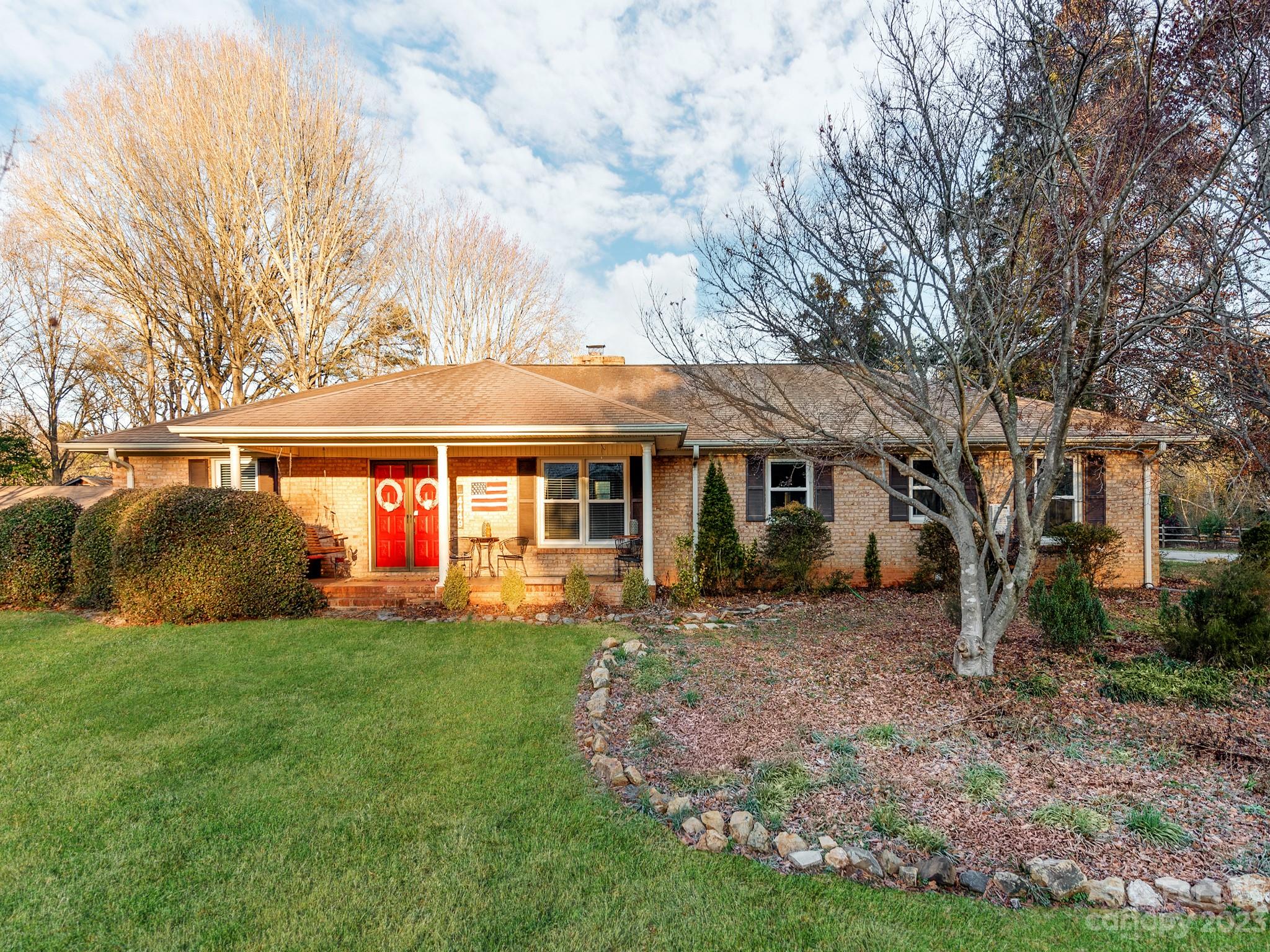 Welcome to this beautiful updated comfortable Floor Plan with Easy Flow Entertaining! Full Brick w/ Rocking Chair Front Porch. 3 Bedrooms. 2 1/2 Baths. Updates include new roof(2015), HVAC(2018),windows(2023), appliances(2022), pool and all components(2020) tankless water heater. Primary bedroom has multiple closets with a large walk in. Fully updated Eat-In-Kitchen w/ Lots of Counter Space. Huge Great Room w/ Fireplace, Sunroom/Breakfast Room with Tile Flooring, Bonus Room, Fenced Yard with pool . A large portion of back yard is turf for easy maintenance with a Brick Paver Patio.