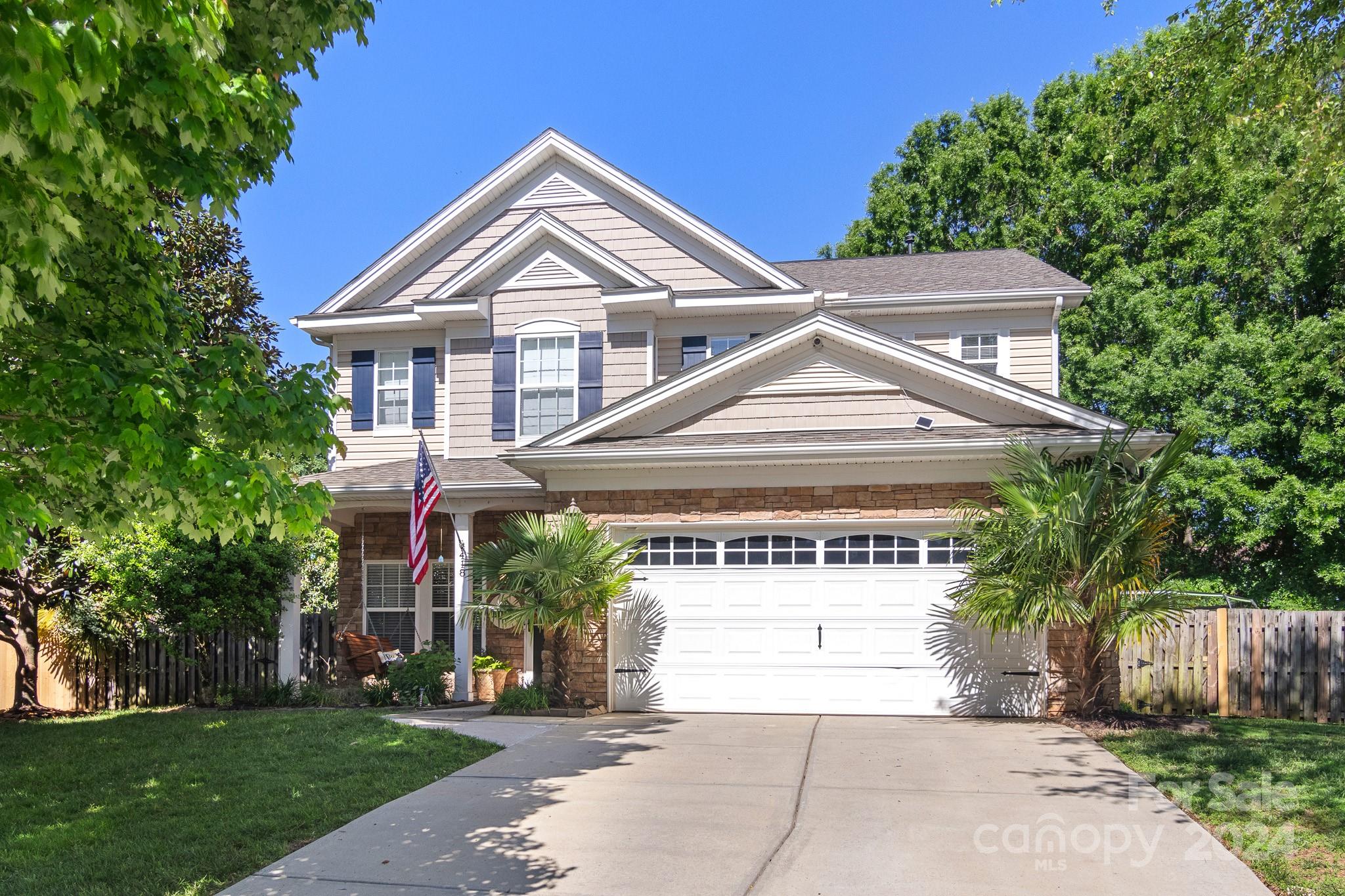 Welcome home to this amazing move in ready highly coveted Fort Mill School District home positioned on a culdesac that backs up to the neighborhood pool/playground. Updated kitchen with granite countertops, tile backsplash, top of the line stainless steel appliances, & beautifully painted cabinets. Refrigerator, washer, & dryer to convey. Downstairs half bath updated along with new LVP flooring throughout the downstairs.  Surround sound in living room. Enjoy the screened in porch and awning for all your outdoor gatherings. Outdoor sunroom furniture to convey along with swingset, shed, playhouse, trampoline & zipline. 4 Ton HVAC unit installed May 2021 for $29,000 with new duct work on the 2nd floor with a 10 year transferrable warranty.  Transferrable termite bond in place since 2016. Enjoy year round energy savings with solar panels installed November 2021 for $41,000. New roof with transferrable warranty also installed with the solar panels.  All garage storage/shelving will convey.