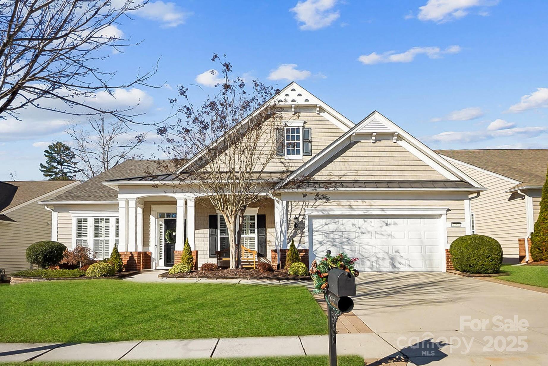 Sought after Morningside plan w/gorgeous all season room on premium private lot backing to lake & wooded common area. IMMACULATE condition! Gorgeous open floor plan w/beautiful updated hardwood floors throughout, crown moldings, gas fireplace & plantation shutters on every window! New custom solid maple built in cabinets in Living & Family room. Chef's kitchen boasts granite counters, tile backsplash, under cabinet lighting, SS appliances, oversized island, & large pantry. Primary suite has an en-suite bath w/dual vanities, soaking tub, frameless glass shower & a custom walk-in closet. Relax & unwind on the oversized Trek deck & new custom (15 x 15) patio off stunning cedar paneled all season room w/new heating & cooling unit. Extras include: Fresh paint throughout, new Culligan water filtration system, tiled front porch, epoxy sealed garage floors & fenced backyard. Come see one of the nicest properties in Amenity-rich Sun City Carolina Lakes w/Resort stlye living! WILL NOT LAST!