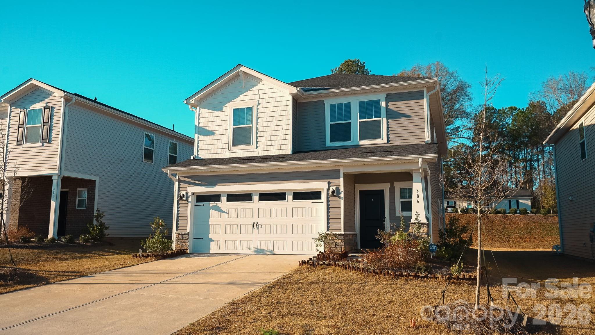 Discover this stunning 5-bedroom, 3-bath home in the highly desirable Monterey Park community of York. Thoughtfully designed and beautifully appointed, this move-in-ready home blends modern style, energy efficiency, and everyday comfort.   The open-concept main level features a stylish kitchen with granite countertops and convenient main-level guest suite with a full bath offers the perfect space.

Upstairs, a spacious loft provides a flexible second living area—ideal for a home office, playroom, or media space. The owner’s suite offers a relaxing retreat with generous space, while well-sized secondary bedrooms deliver comfort for everyone. The community offers walking trails, a playground, and a prime location with easy access to Highways 5 and 49, making your commute to Charlotte simple and convenient.

Located at 486 Olympia Way, York, SC 29745, this home is truly ready for you to move right in.