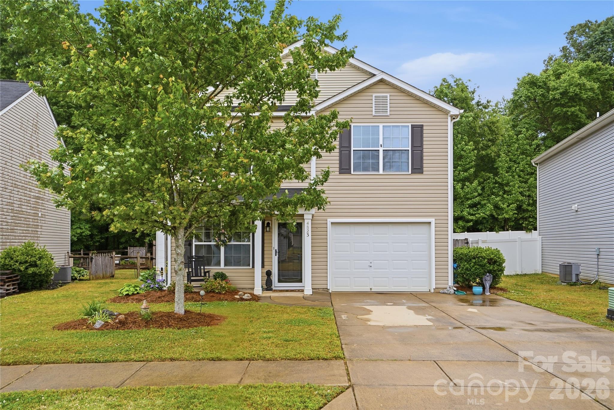 Once upon a time, a storybook home was waiting to be discovered at 4823 Manchineel Lane...
Step inside and feel instantly at home. The great room welcomes you with the warm glow of a gas fireplace and rich LVP flooring - the perfect gathering place for making memories. The kitchen is a chef's delight, with a grand island, not one but two pantries, and gleaming finishes that make every meal feel like a royal feast.
Ascend the laminate wood staircase to discover three peaceful retreats above. The primary suite enchants with a vaulted ceiling, a sprawling walk-in closet fit for royalty, and a spa-like bath featuring a garden tub, separate shower, and dual sinks.
Beyond the back door lies your own private sanctuary - a fully fenced yard bordered by towering trees, where evenings are made for gathering around the fire pit under a canopy of stars.

And when adventure calls, a sparkling community pool, playground, and recreation area are just steps away.
Your happily ever after starts here. Come write your next chapter at 4823 Manchineel Lane.