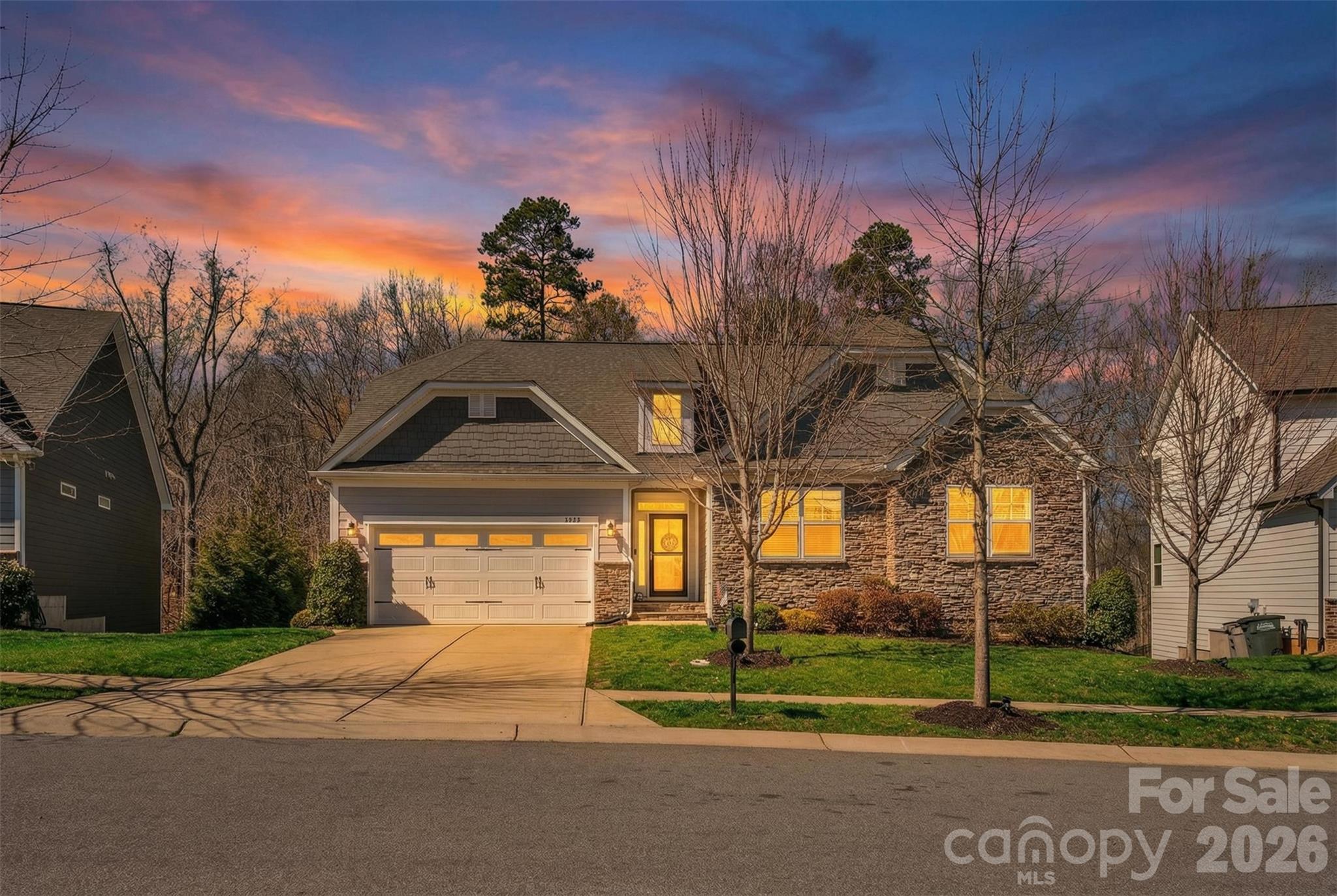 Welcome home to 1550 Robinson Oaks Dr! As you step through the front door, the tone of this home is immediately set. With a welcoming foyer featuring tray ceilings and classic wainscoting, it creates a polished first impression, hinting at the thoughtful details that carry throughout.

The main living area unfolds into a bright, open floor plan designed for both everyday living and entertaining. This centers around a stunning contemporary feature wall with a fireplace, creating a dramatic focal point while still feeling warm and inviting. Just beyond, the modern kitchen anchors the space with clean lines, a spacious island and seamless connection to the dining and living areas- perfect for gathering with friends or hosting holidays.

Outside, you’ll discover one of the home’s standout features: a generous deck overlooking the backyard, offering the ideal setting for morning coffee, evening grilling or relaxing under the Carolina sky.

Downstairs, the walkout partially finished basement expands the possibilities even further, featuring a finished office, two additional finished rooms, and abundant storage - perfect for keeping everything organized while still giving you room to grow. The flexible spaces can easily serve as a home gym, creative studio, media room, or whatever best fits your lifestyle.

Built in 2020 with nearly 3,000 square feet of living space, 4 bedrooms and 3.5 bathrooms, this home blends style, comfort and versatility in one beautifully designed package.

More than just a house, this is a home designed to evolve with the way you live - offering the perfect balance of style, space and flexibility. Schedule your showing today and see it for yourself!