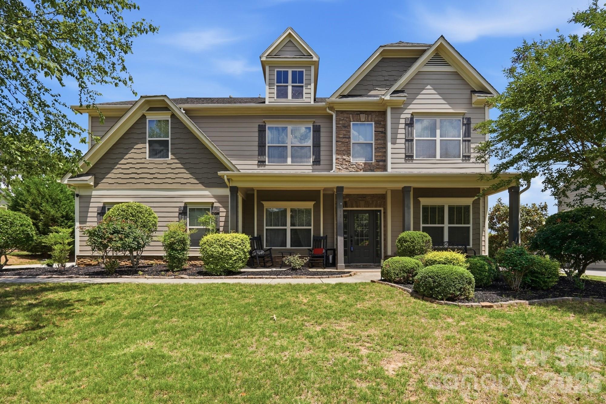 Beautiful 5 bedroom/4 bathroom home with pool in desirable Briarcrest community in Waxhaw. This nearly half-acre lot offers your own private backyard oasis including an in-ground pool with waterfall & tanning ledge, screened side porch and fenced yard. The first floor offers a bedroom with full bathroom, formal dining room & breakfast area. The kitchen has lots of cabinet space, a pantry, stainless steel appliances and island overlooking the family room with coffered ceilings & fireplace plus and additional room what is great for a sunroom/playroom or office. Upstairs you will find the oversized primary bedroom with a sitting area. The primary bathroom has recently been updated. There are also 3 additional secondary bedrooms and 2 full bathrooms plus a loft upstairs along with the laundry room. Two-car side load garage as well as a storage shed in the fenced backyard. Briarcrest offers an outdoor pool, clubhouse, basketball courts, tennis & pickleball courts, walking trail and dog park. Desirable Cuthbertson school district. No city taxes. Hurry, you don't want to miss this one!