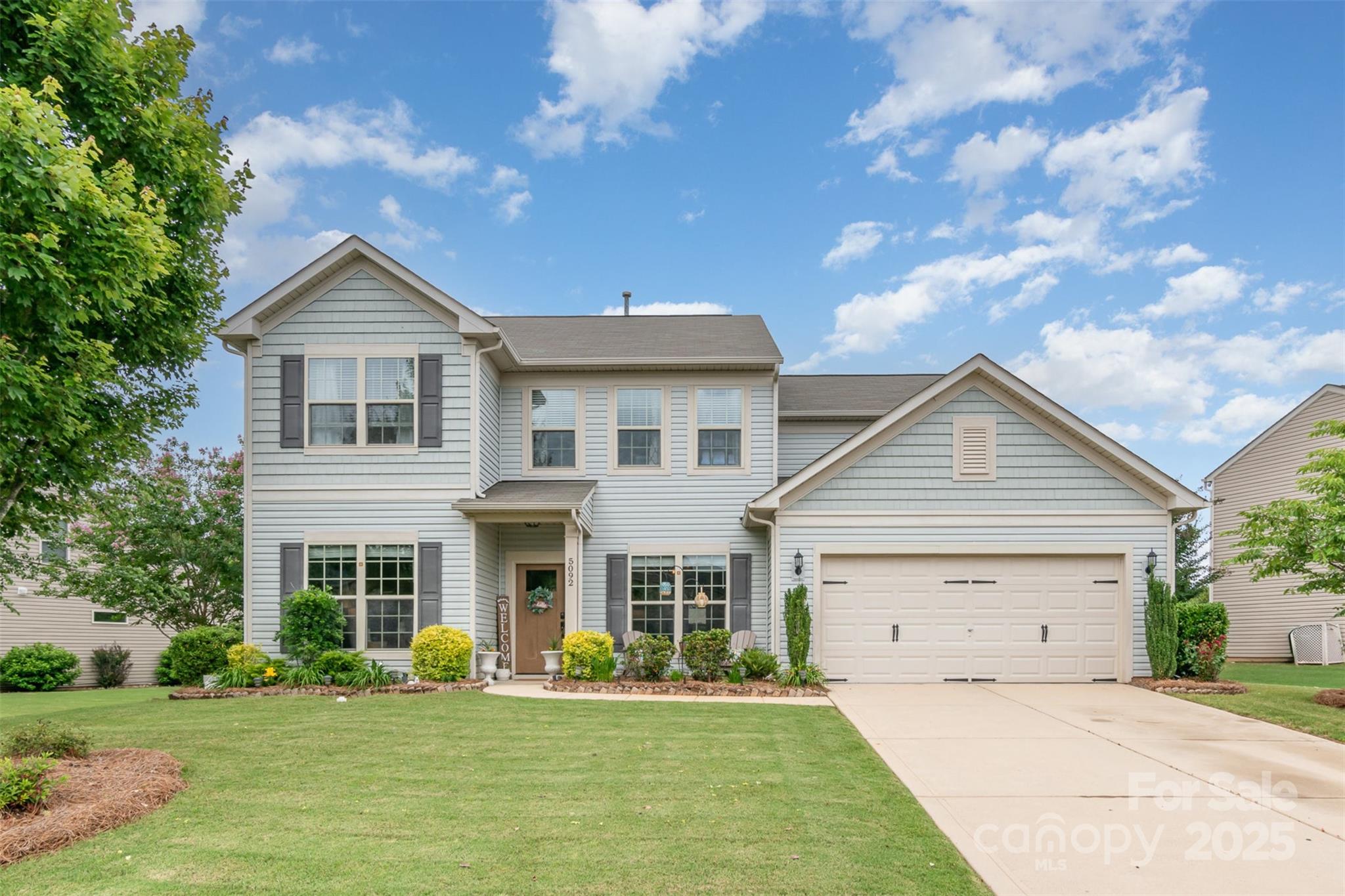 Welcome to this beautifully updated home in desirable Audubon Lake! Perfectly located between Indian Land, Fort Mill, and Ballantyne, you'll enjoy easy access to shopping, dining, major highways, and the scenic Anne Springs Close Greenway. Inside, the open floorplan features a spacious island kitchen with stainless steel appliances, abundant cabinetry, a built-in desk nook, and an inviting sunroom. The main level also offers a private home office and a convenient drop zone. Upstairs, a versatile loft provides additional living or flex space. Recent upgrades include a brand-new HVAC system (2024), tankless water heater (2023), modern light fixtures (2023), and durable LVP flooring throughout the main level (2022). Step outside to a fully fenced backyard with a paver patio—ideal for outdoor entertaining. Neighborhood amenities include a pool, playground, covered outdoor fireplace, and recreation space. Zoned for top-rated Indian Land schools—don’t miss this one!